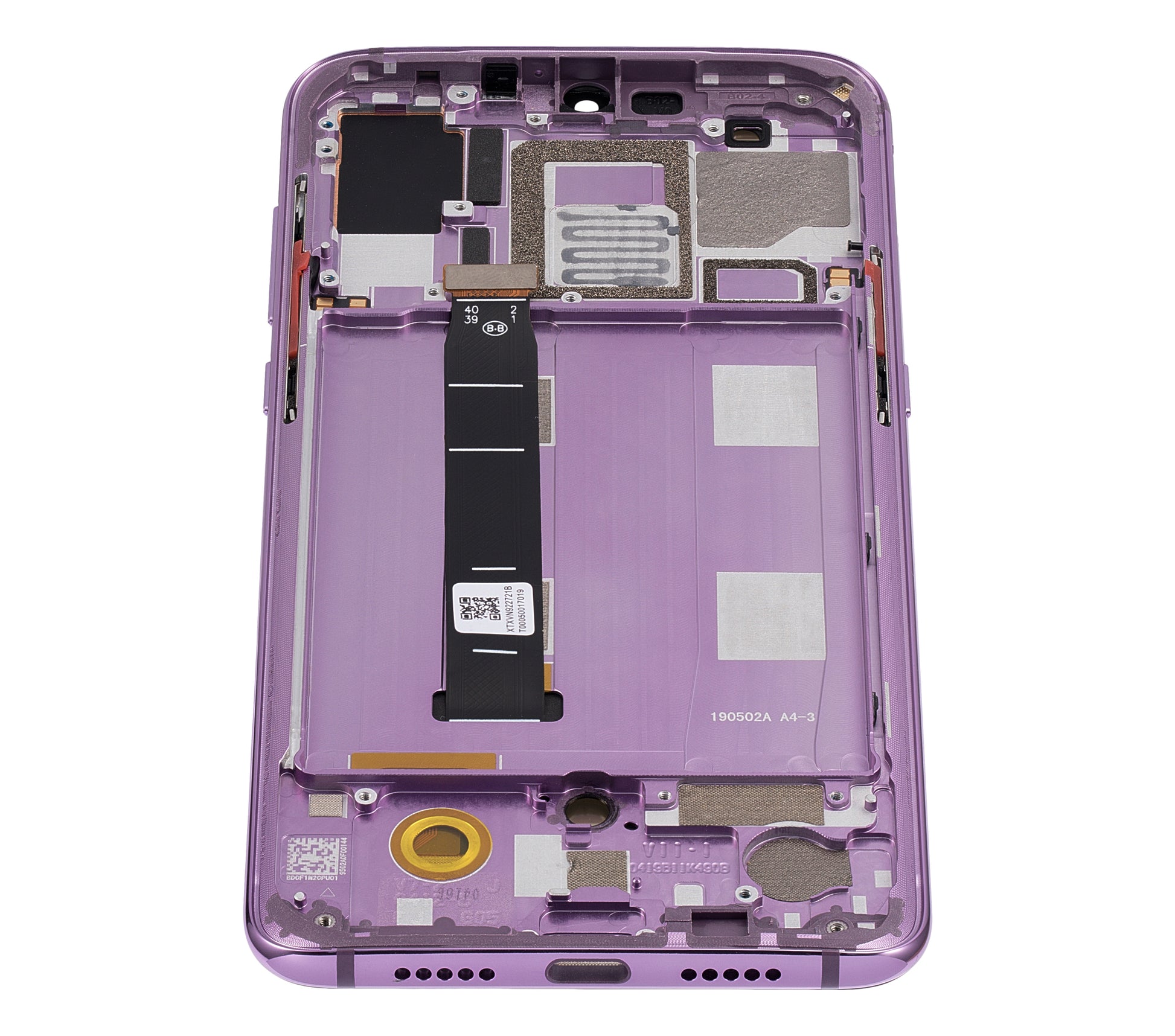 OLED Assembly With Frame For Xiaomi Mi 9 (Aftermarket Plus) (Lavender Violet) - compatible device spare part image SKU 107082070203 - image 3