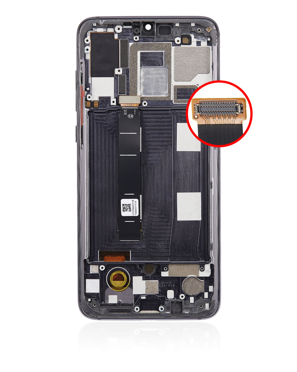 OLED Assembly With Frame For Xiaomi Mi 9 (Aftermarket Plus) (Piano Black) - repair part close detail image SKU 107082070205 - image 8