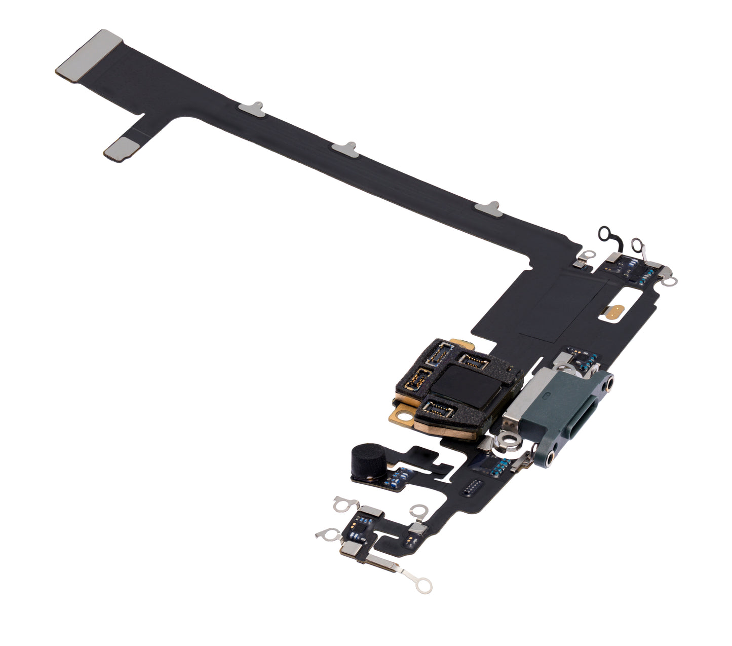 Charging Port Flex Cable With Board For iPhone 11 Pro Max (Used OEM Pull) (Midnight Green)