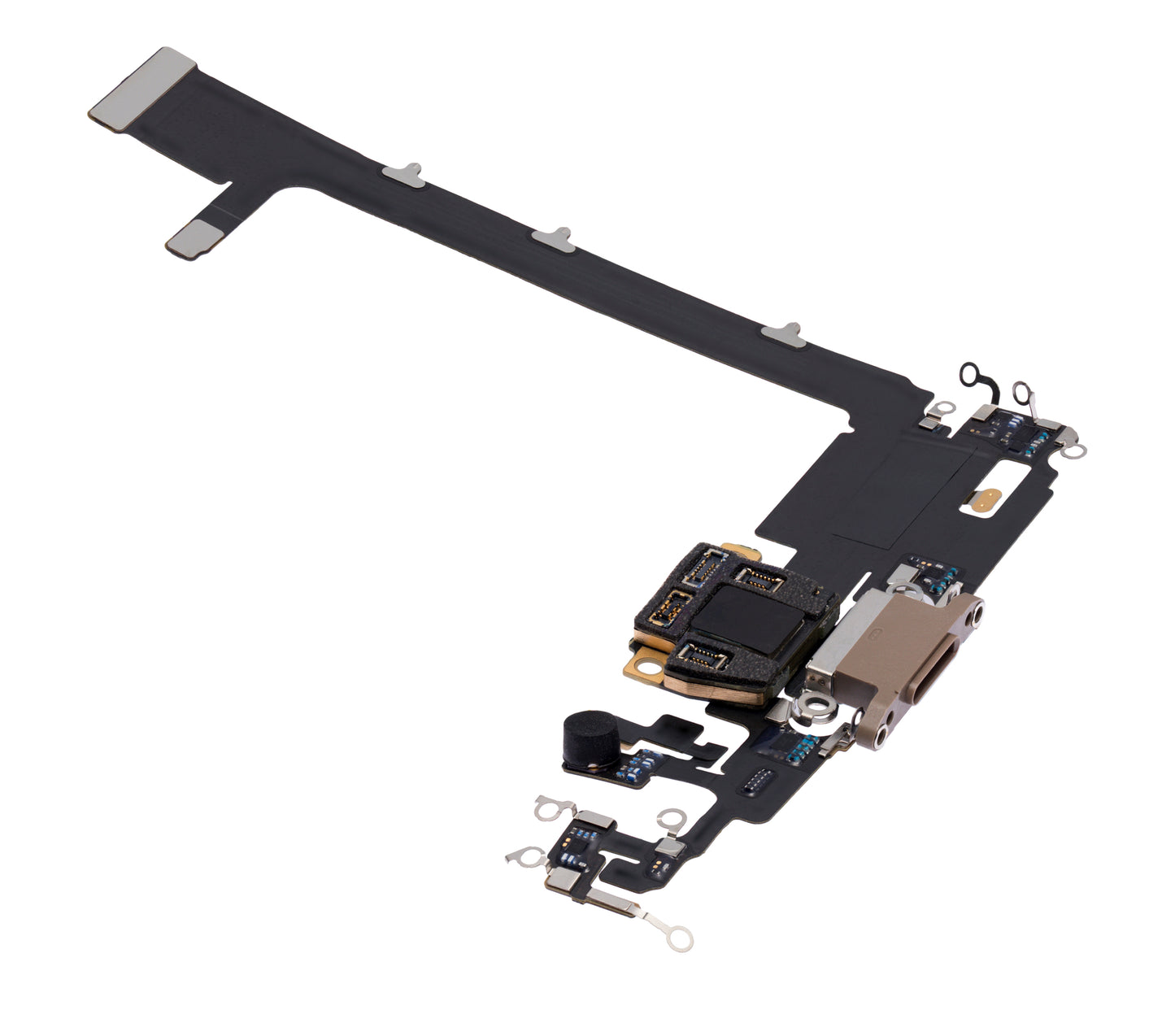 Charging Port Flex Cable With Board For iPhone 11 Pro Max (Used OEM Pull) (Gold)
