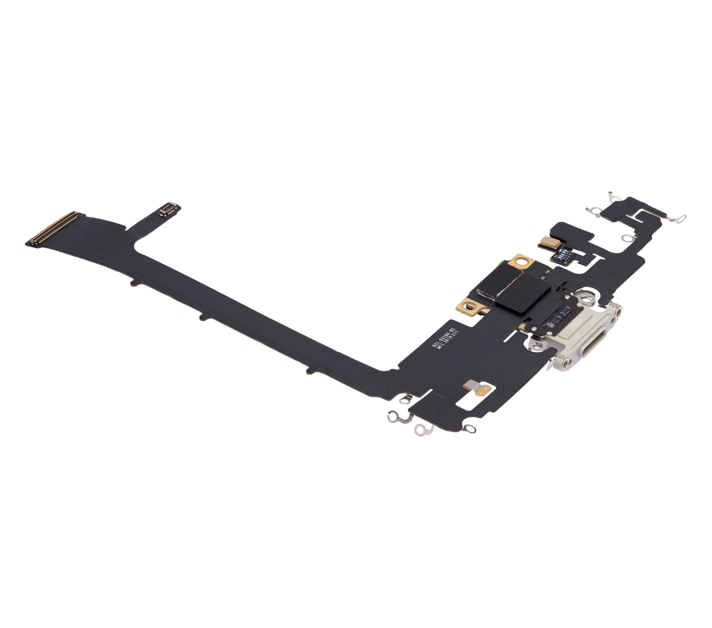 Charging Port Flex Cable With Board For iPhone 11 Pro Max (Used OEM Pull) (Silver)