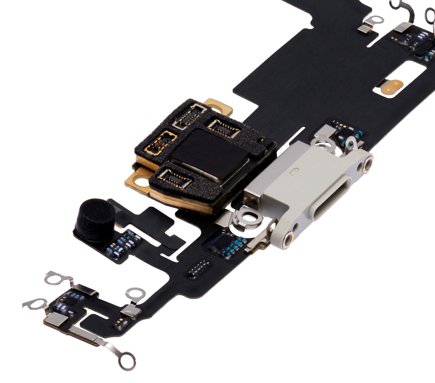 Charging Port Flex Cable With Board For iPhone 11 Pro Max (Used OEM Pull) (Silver)
