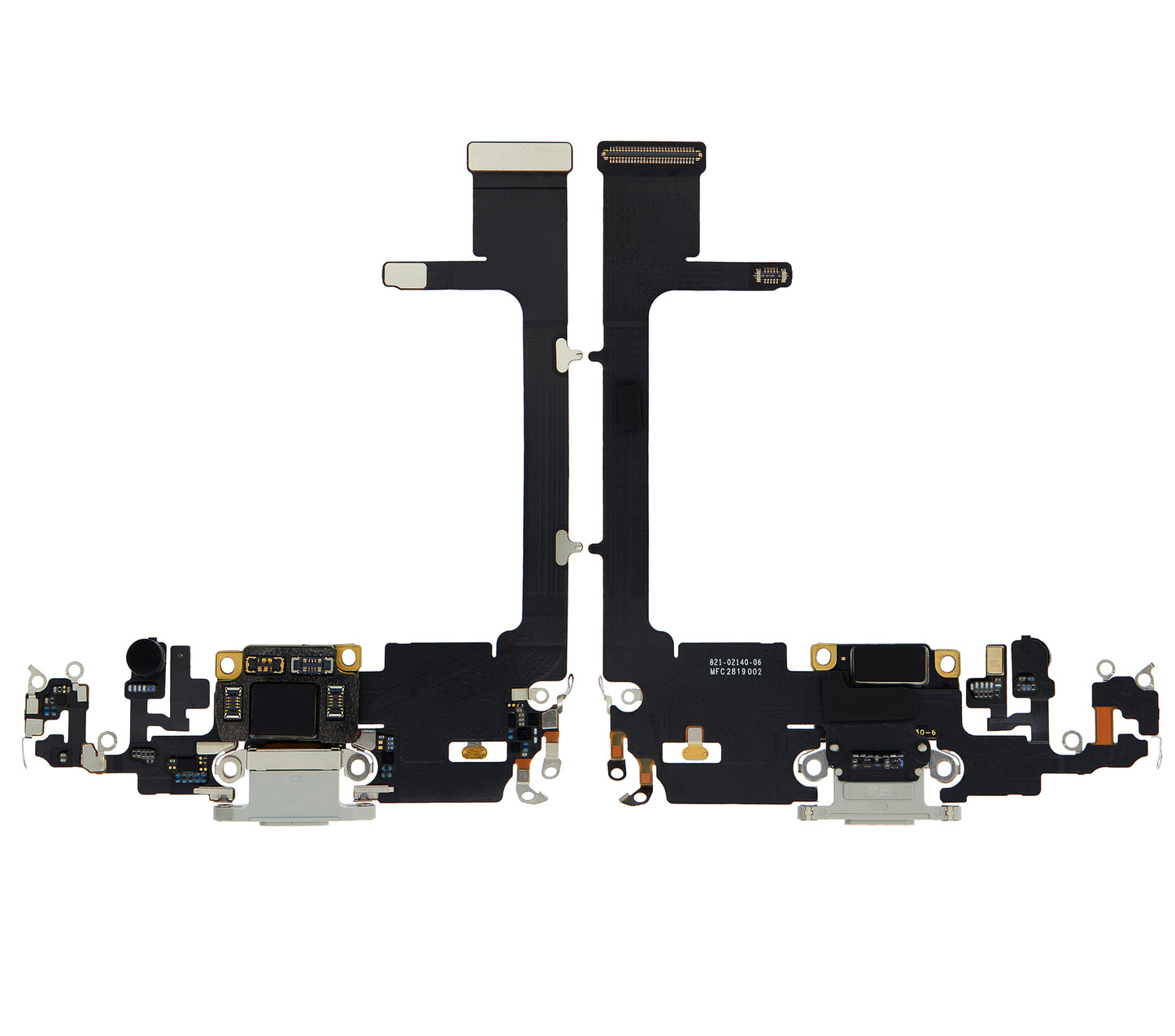Charging Port Flex Cable With Board For iPhone 11 Pro (Used OEM Pull) (Silver)
