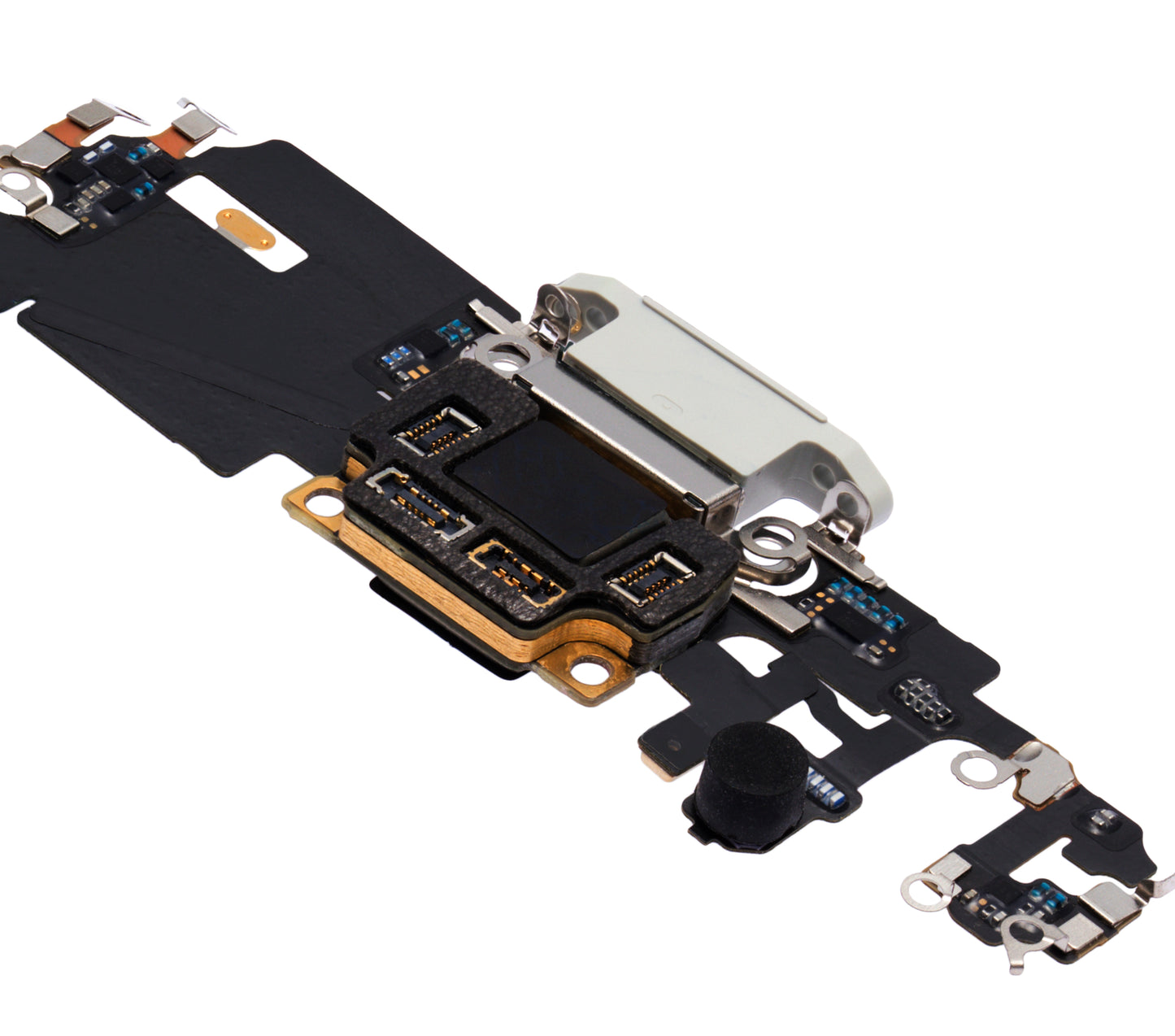 Charging Port Flex Cable With Board For iPhone 11 Pro (Used OEM Pull) (Silver)