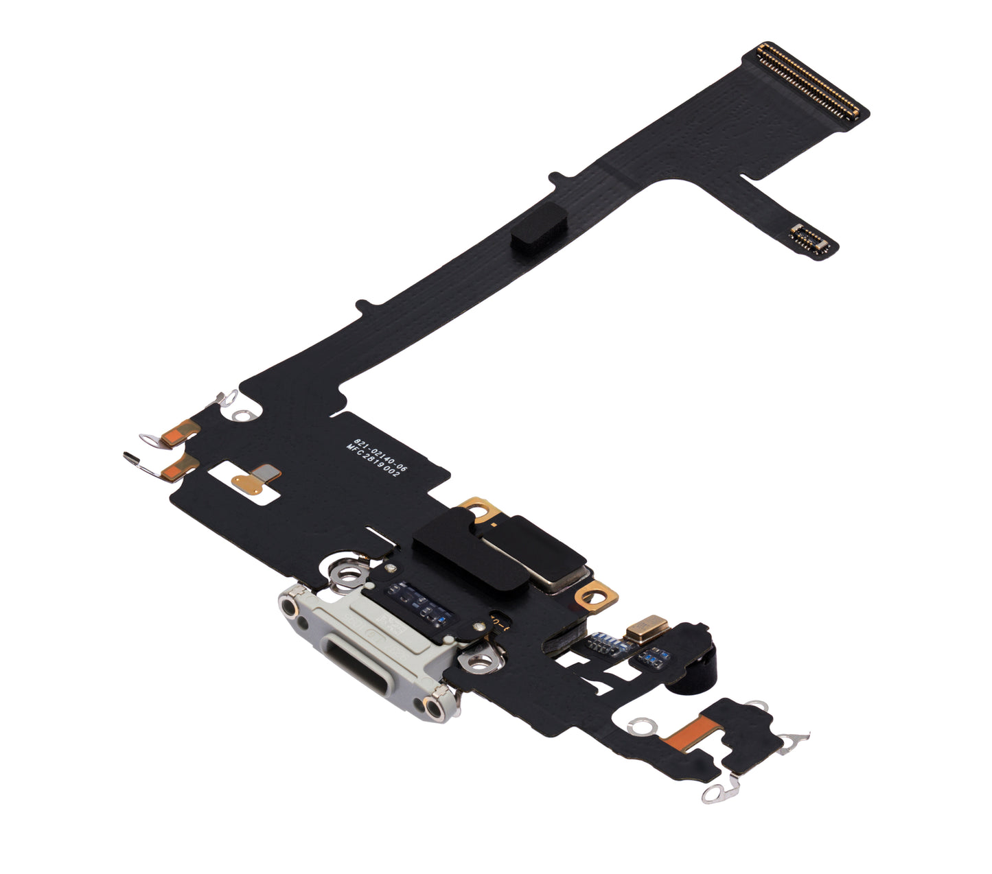 Charging Port Flex Cable With Board For iPhone 11 Pro (Used OEM Pull) (Silver)