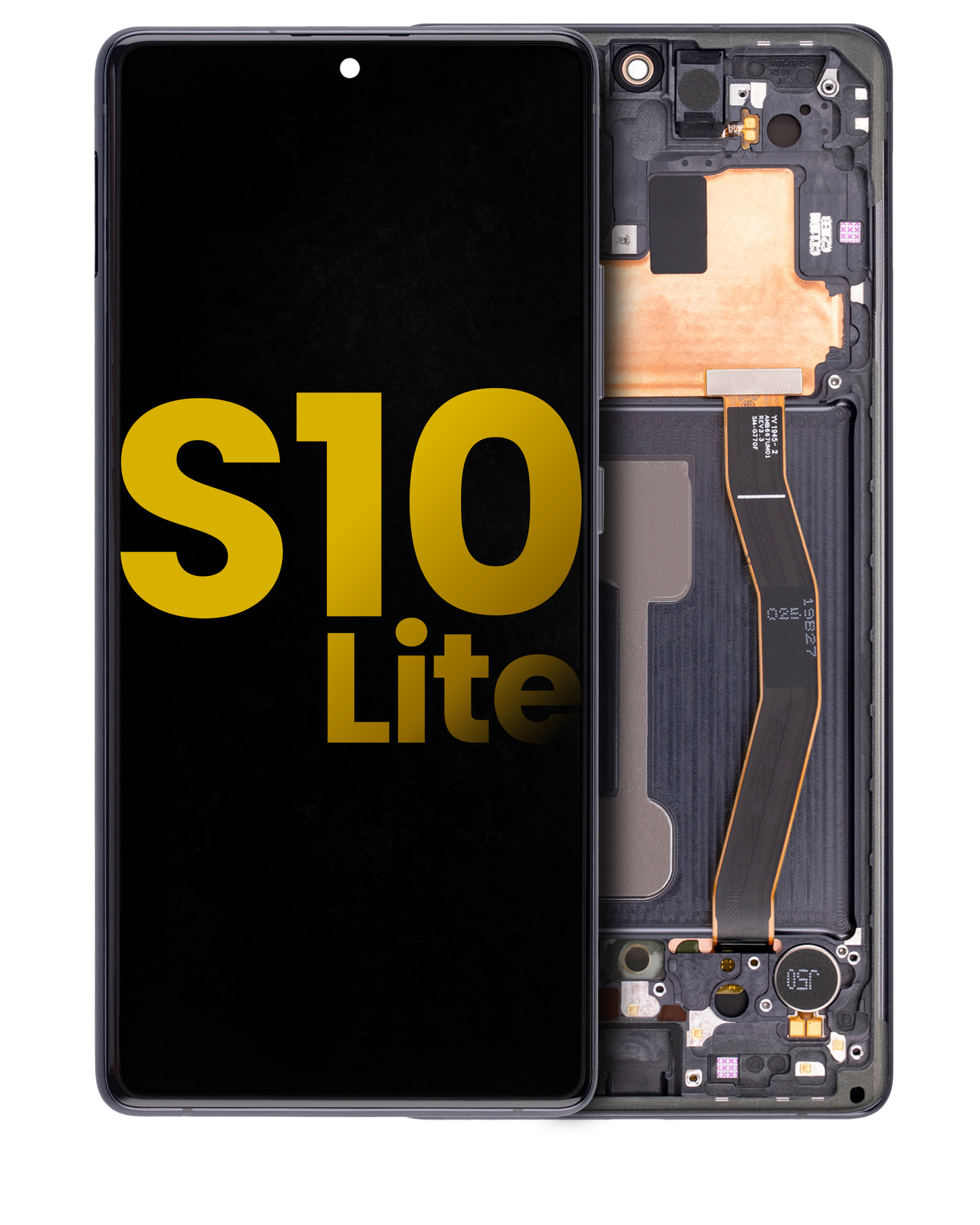 OLED Assembly With Frame For Samsung Galaxy S10 Lite (Refurbished) (Prism Black)