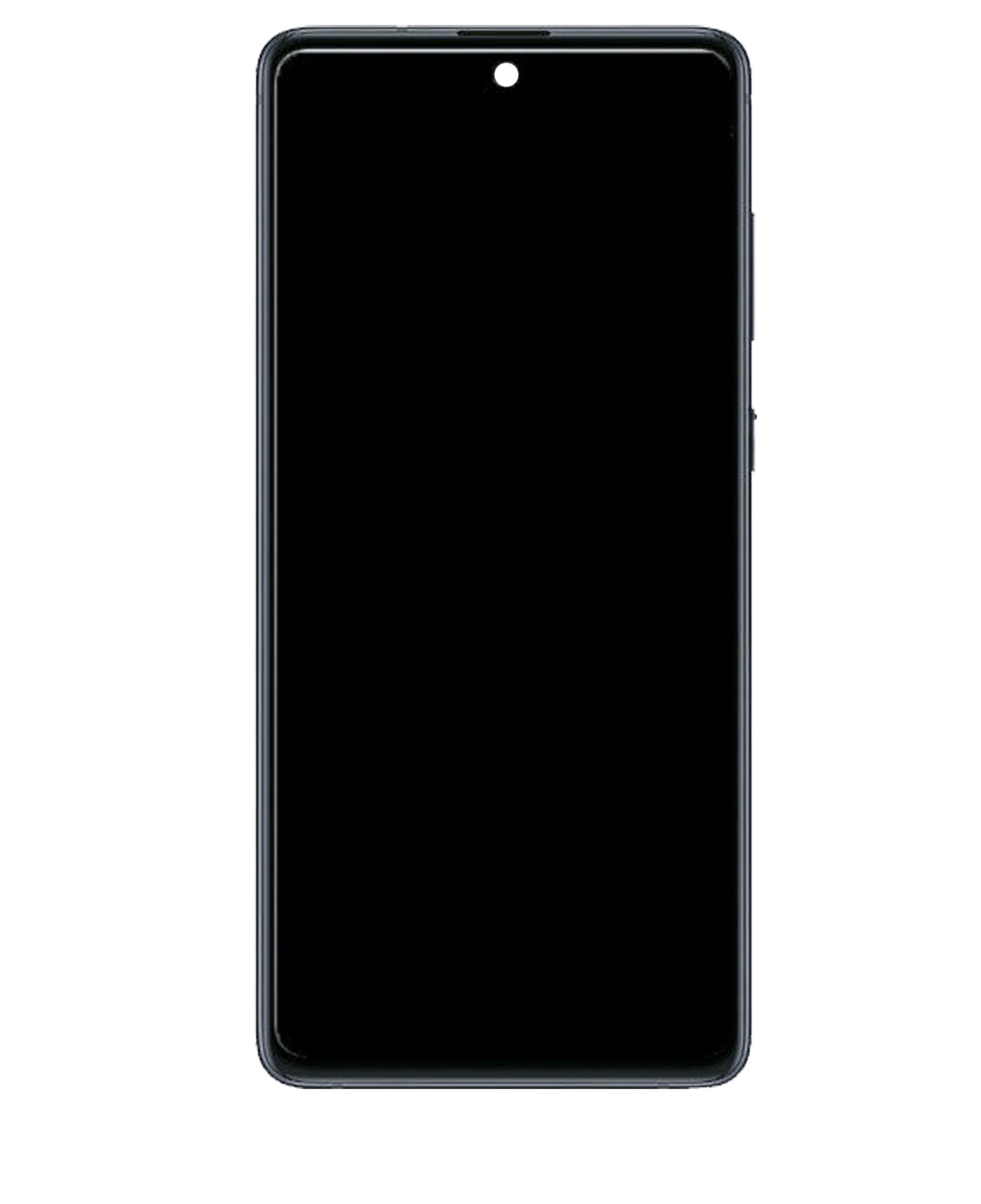 OLED Assembly With Frame For Samsung Galaxy Note 10 Lite (Service Pack) (Aura Glow / Silver)