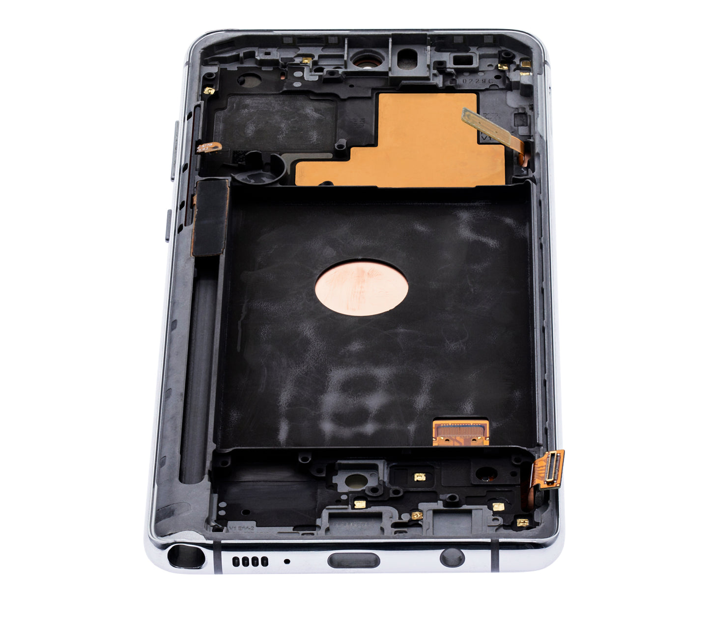 OLED Assembly With Frame For Samsung Galaxy Note 10 Lite (Refurbished) (Aura Glow / Silver)