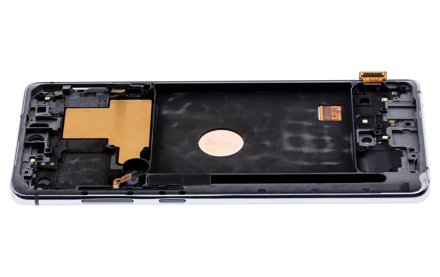 OLED Assembly With Frame For Samsung Galaxy Note 10 Lite (Refurbished) (Aura Glow / Silver)
