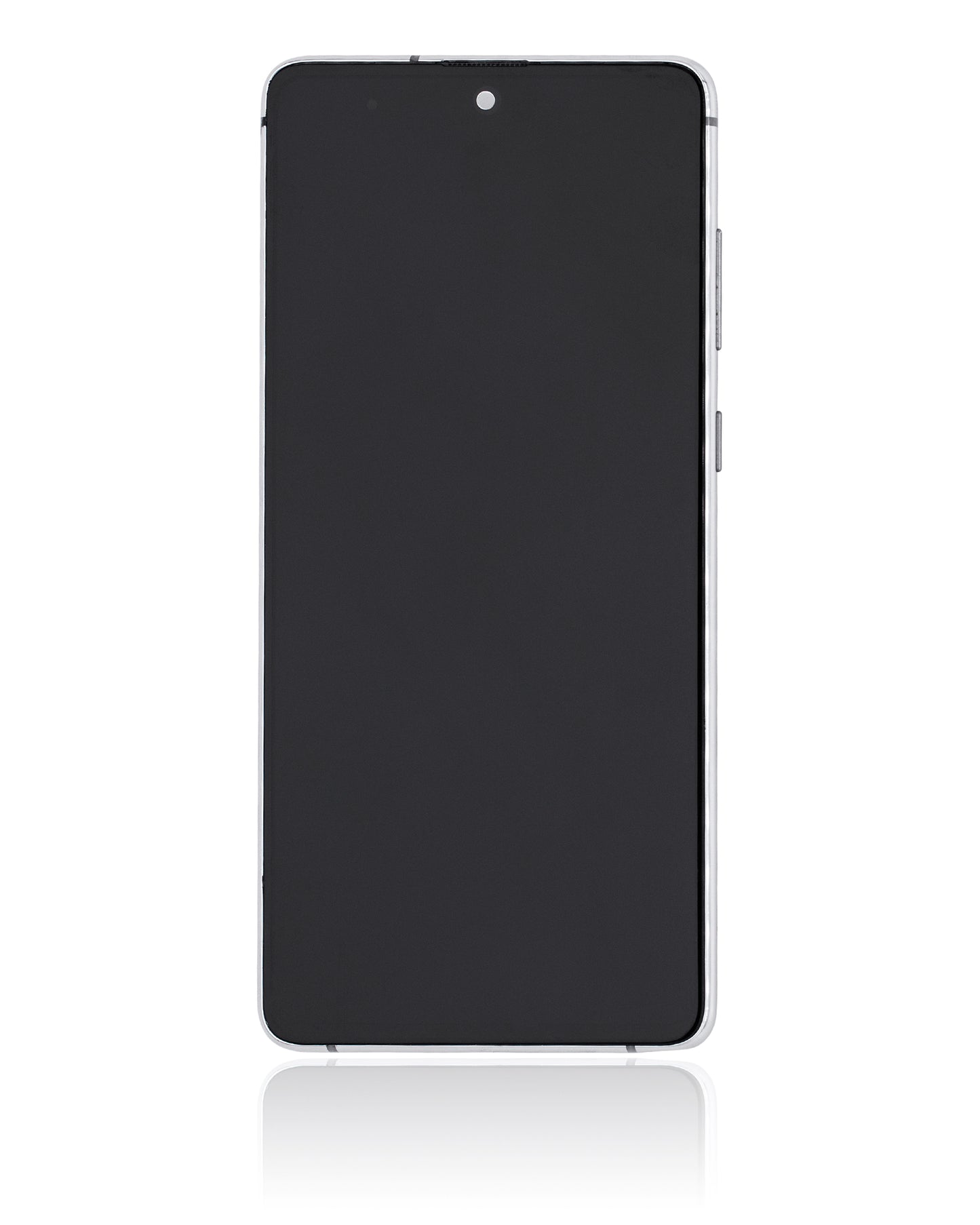 OLED Assembly With Frame For Samsung Galaxy Note 10 Lite (Refurbished) (Aura Glow / Silver)