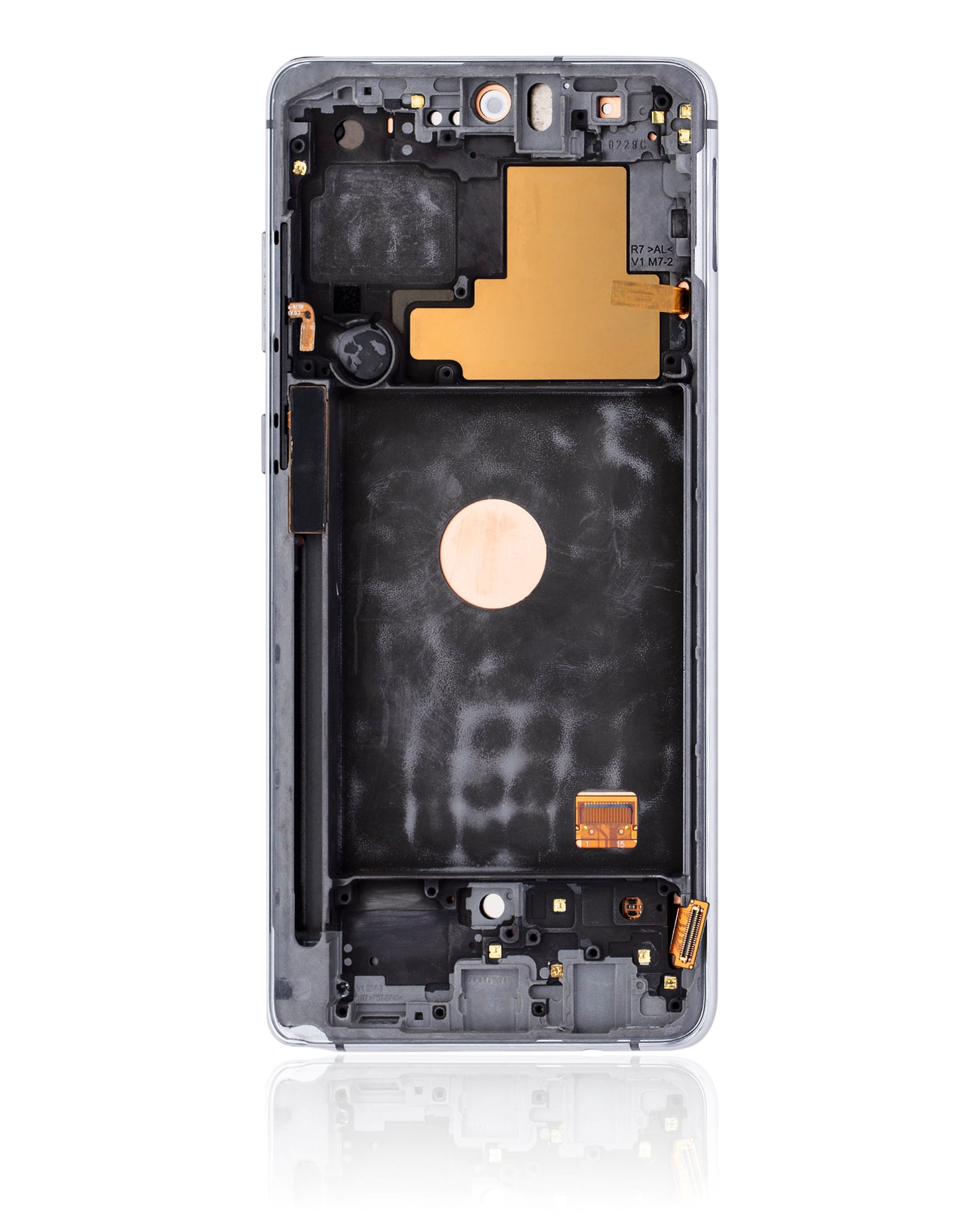 OLED Assembly With Frame For Samsung Galaxy Note 10 Lite (Refurbished) (Aura Glow / Silver)