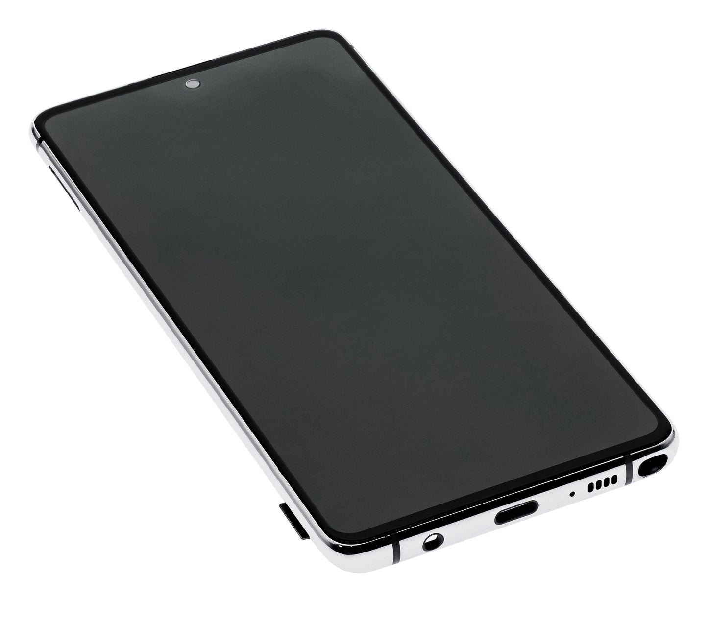 OLED Assembly With Frame For Samsung Galaxy Note 10 Lite (Refurbished) (Aura Glow / Silver)
