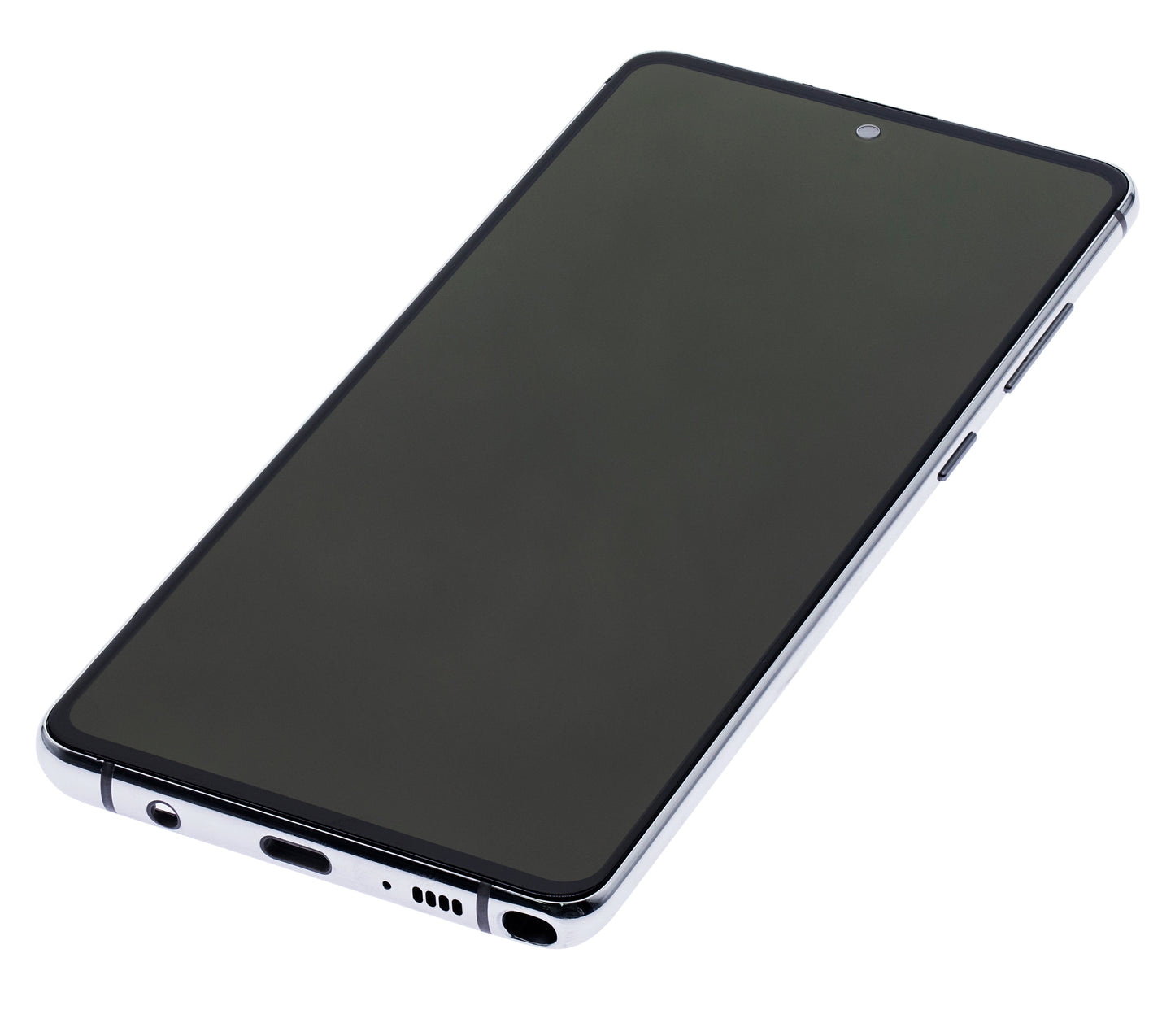 OLED Assembly With Frame For Samsung Galaxy Note 10 Lite (Refurbished) (Aura Glow / Silver)