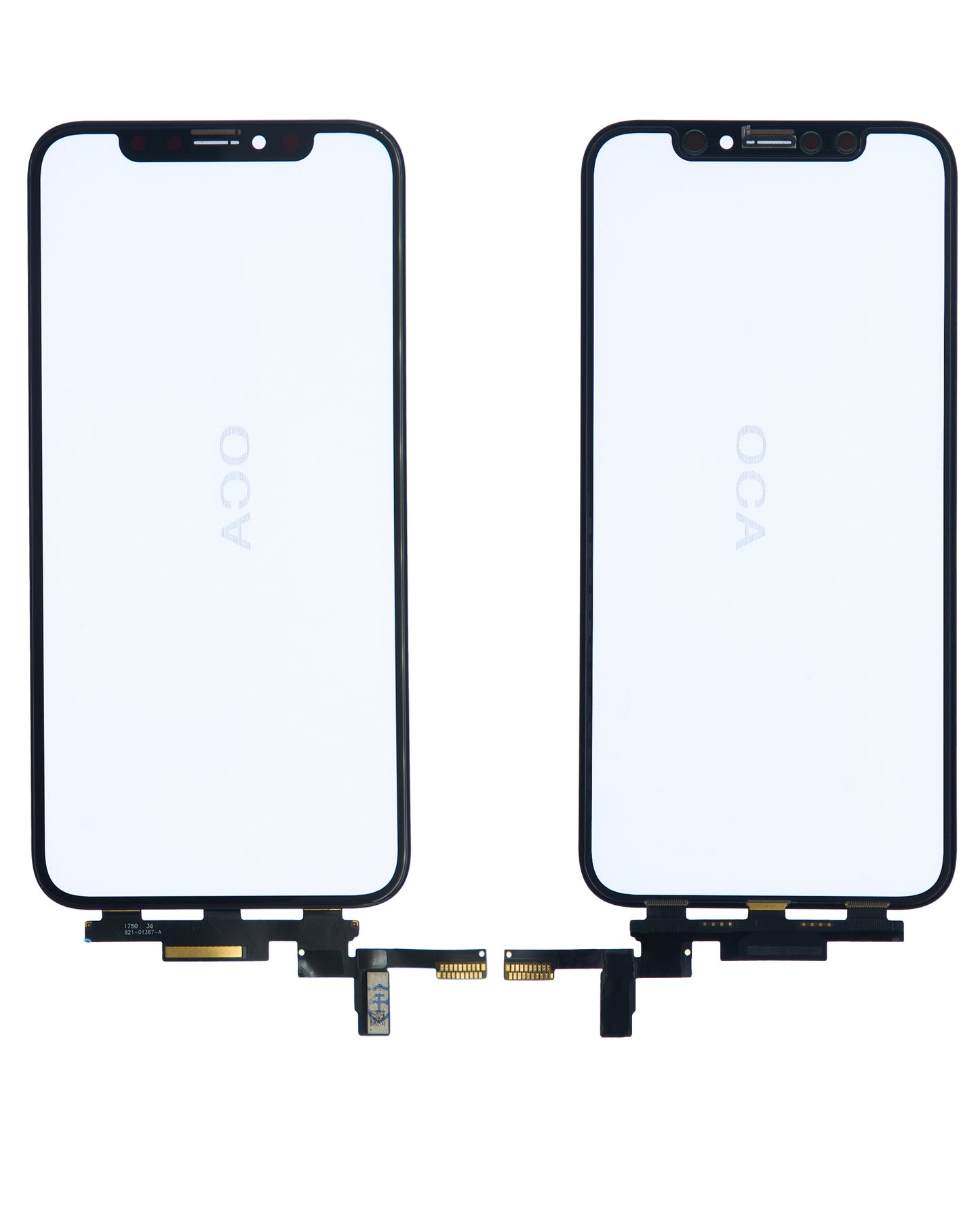 4 in 1 Short Flex (Digitizer Touch With Glass + OCA + Frame Pre-installed) For iPhone X (OCA Master)