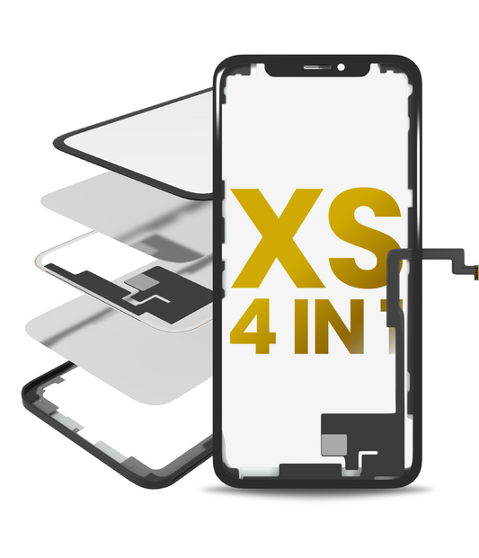 4 in 1 Long Flex (Digitizer Touch With Glass + OCA + Frame Pre-installed) For iPhone XS (OCA Master)