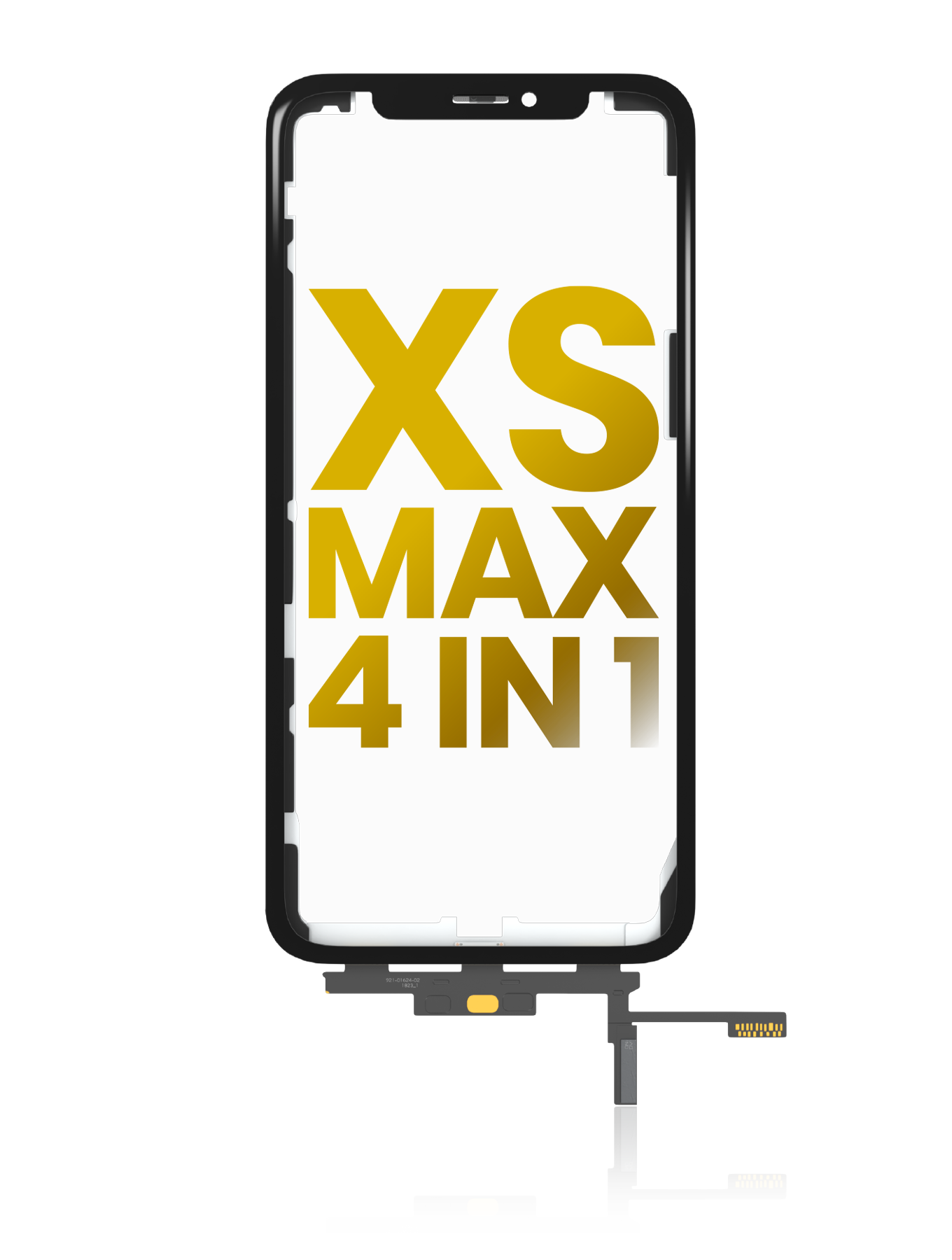 4 in 1 Short Flex (Digitizer Touch With Glass + OCA + Frame Pre-installed) For iPhone XS Max (OCA Master)