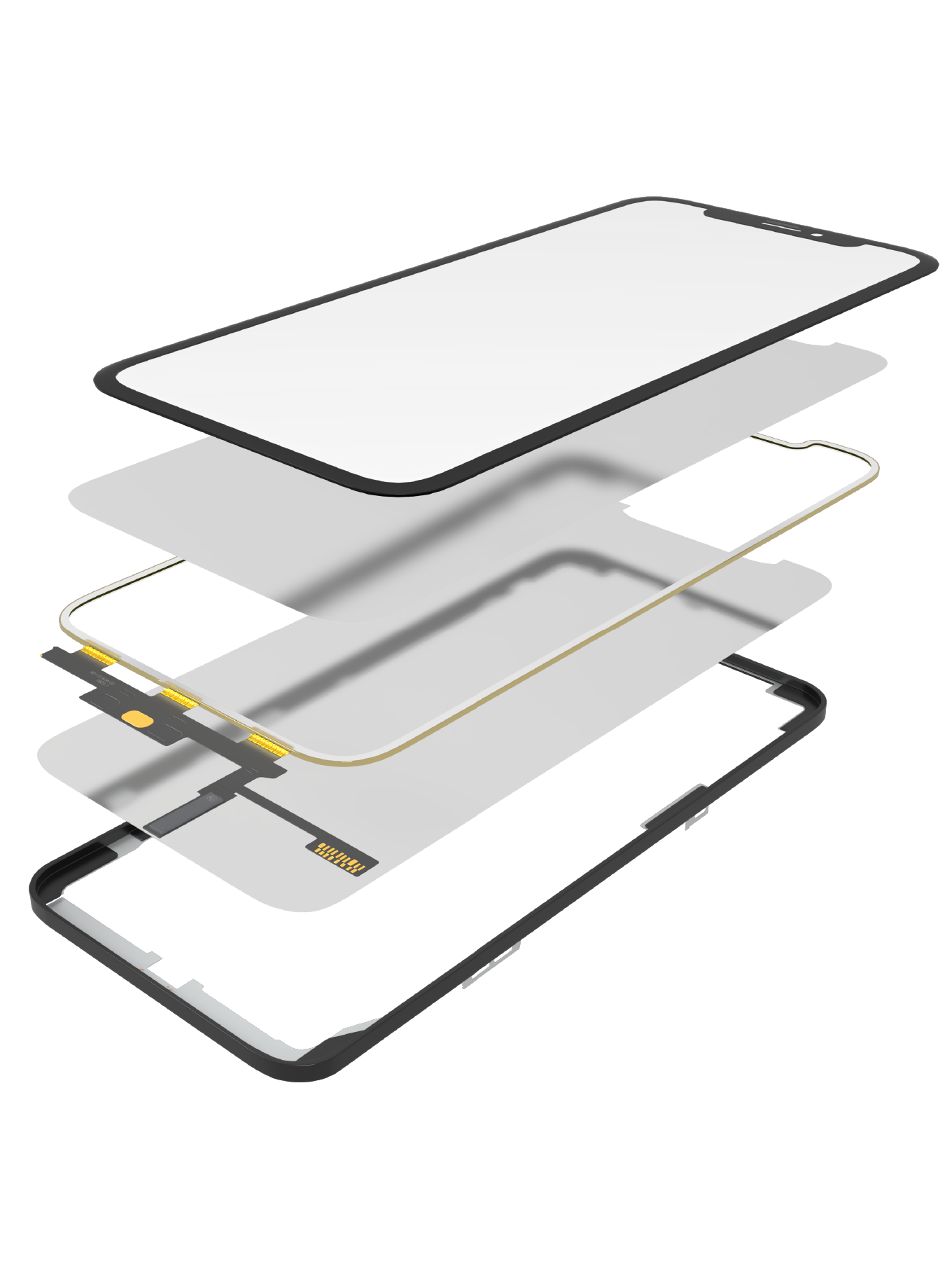 4 in 1 Short Flex (Digitizer Touch With Glass + OCA + Frame Pre-installed) For iPhone XS Max (OCA Master)