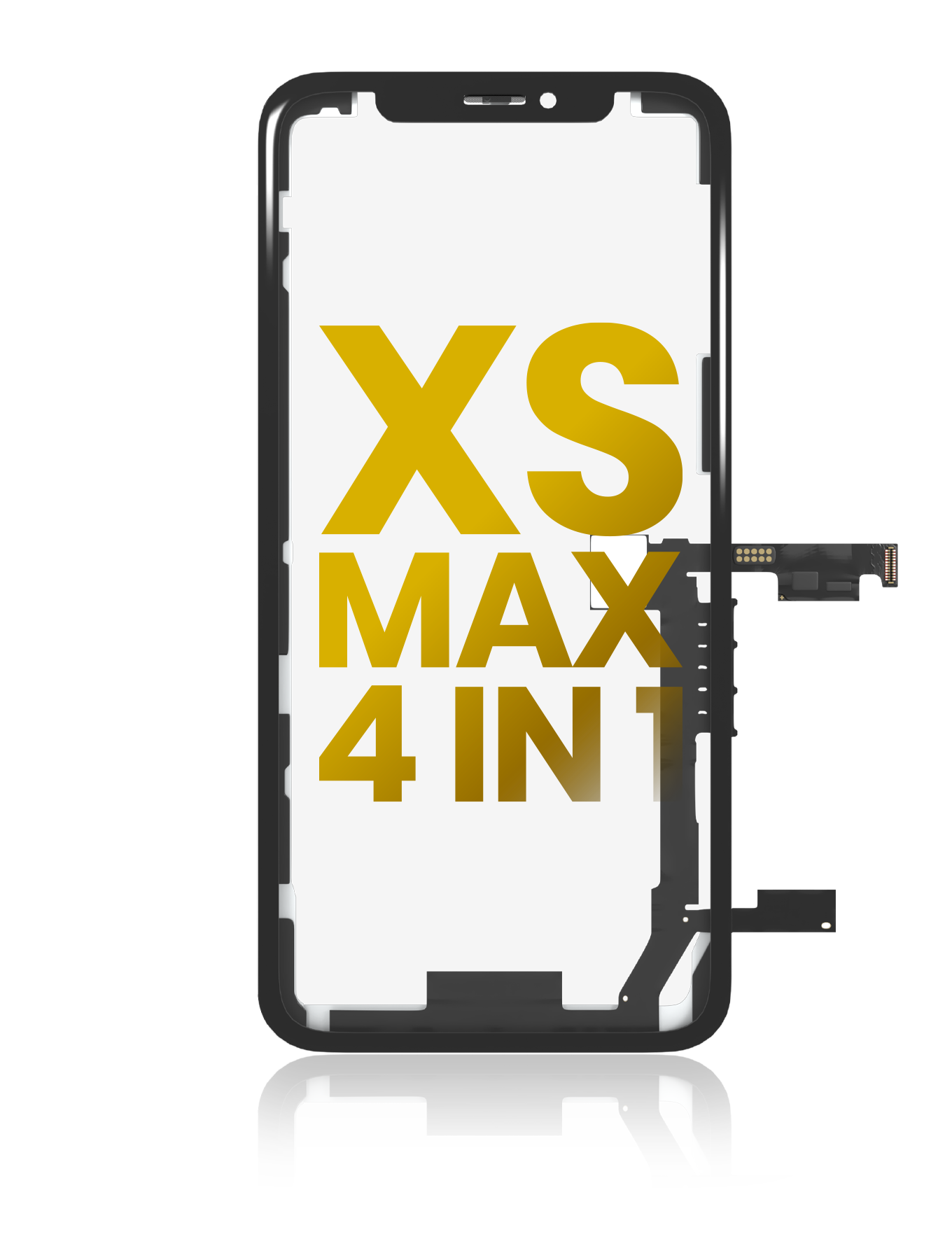 4 in 1 Long Flex (Digitizer Touch With Glass + OCA + Frame Pre-installed) For iPhone XS Max (OCA Master)