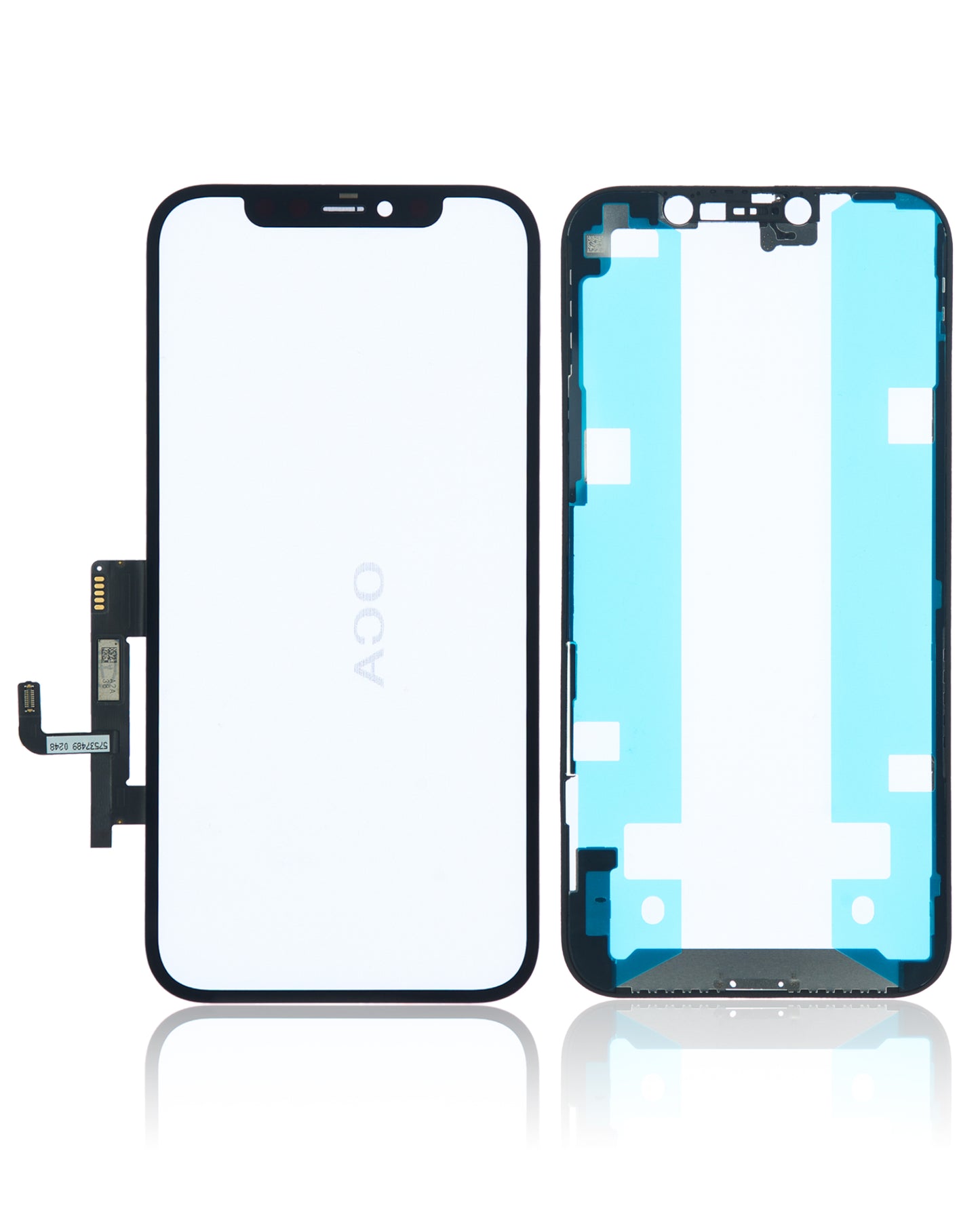 4 in 1 Short Flex (Digitizer Touch With Glass + OCA + Frame Pre-installed) For iPhone 12 / 12 Pro (OCA Master)