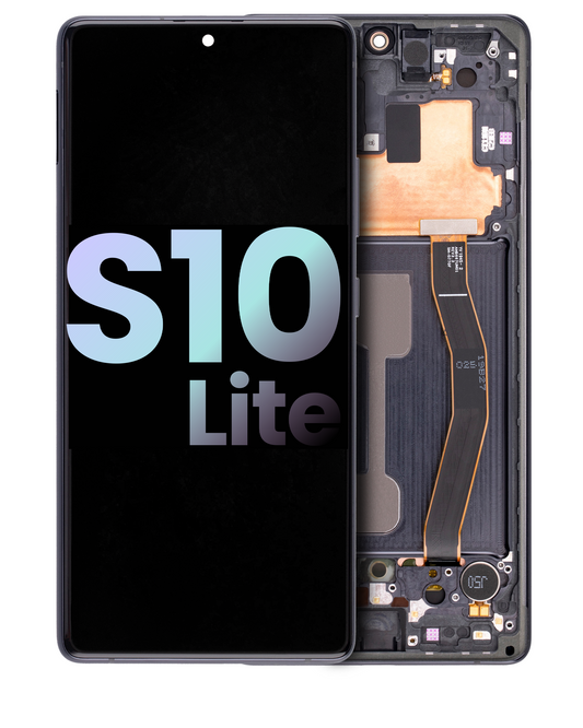 OLED Assembly With Frame For Samsung Galaxy S10 Lite (Service Pack) (Prism Black)
