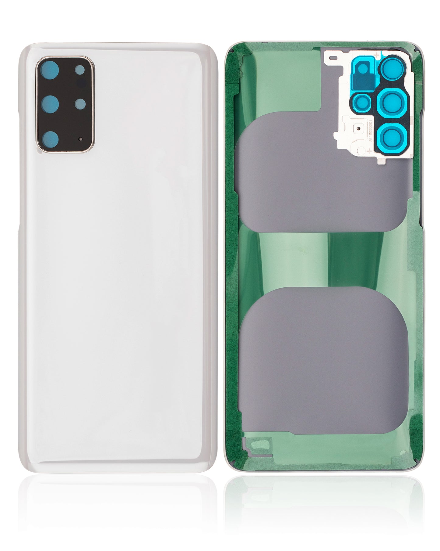 Back Cover Glass With Camera Lens For Samsung Galaxy S20 Plus 5G (No Logo) (Aftermarket Plus) (Cloud White)