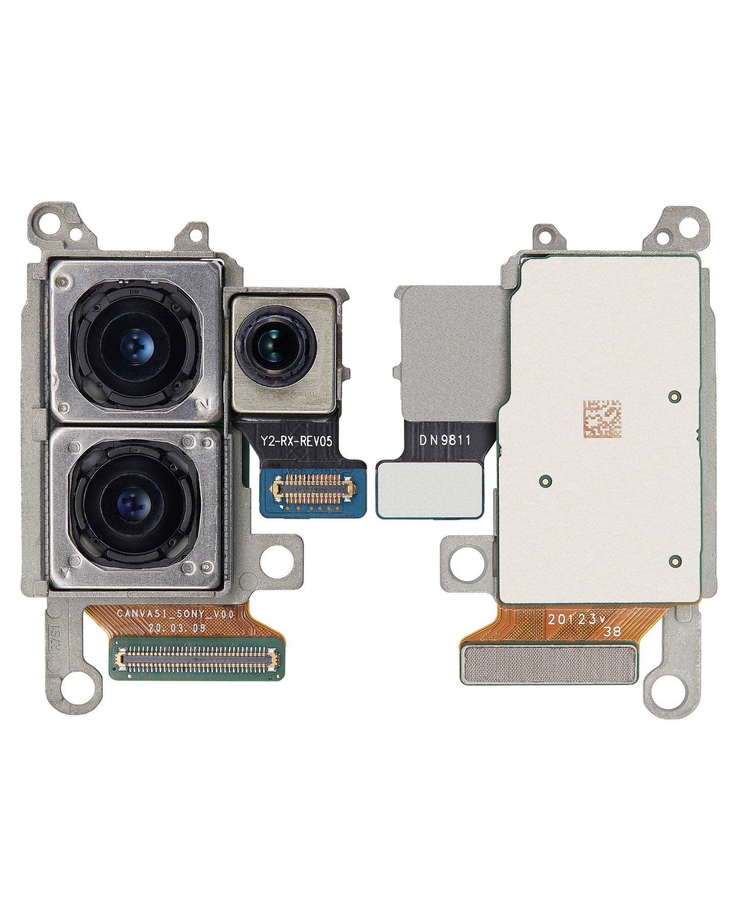 Back Camera Module (Wide & Telephoto & Depthvision) For Samsung Galaxy S20 Plus / 5G (US Version) (Used OEM Pull: Grade B)