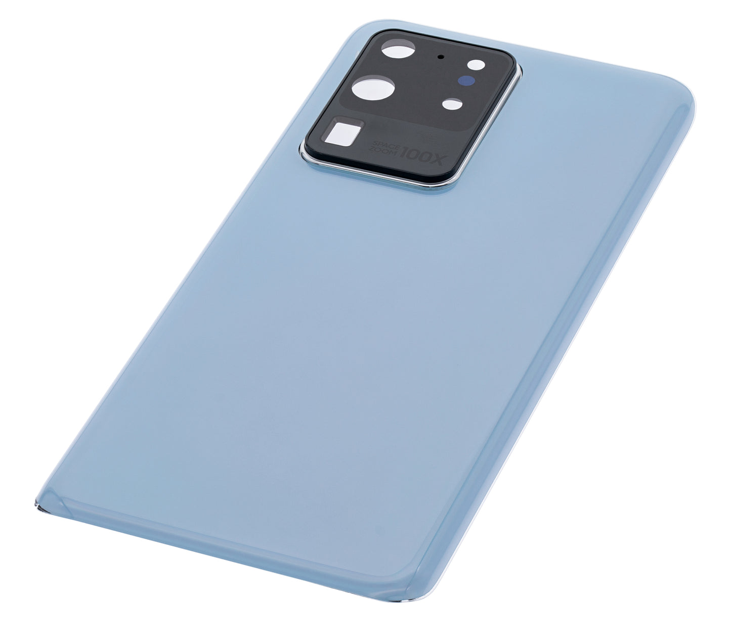 Back Cover Glass With Camera Lens For Samsung Galaxy S20 Ultra 5G (No Logo) (Aftermarket Plus) (Cloud Blue)