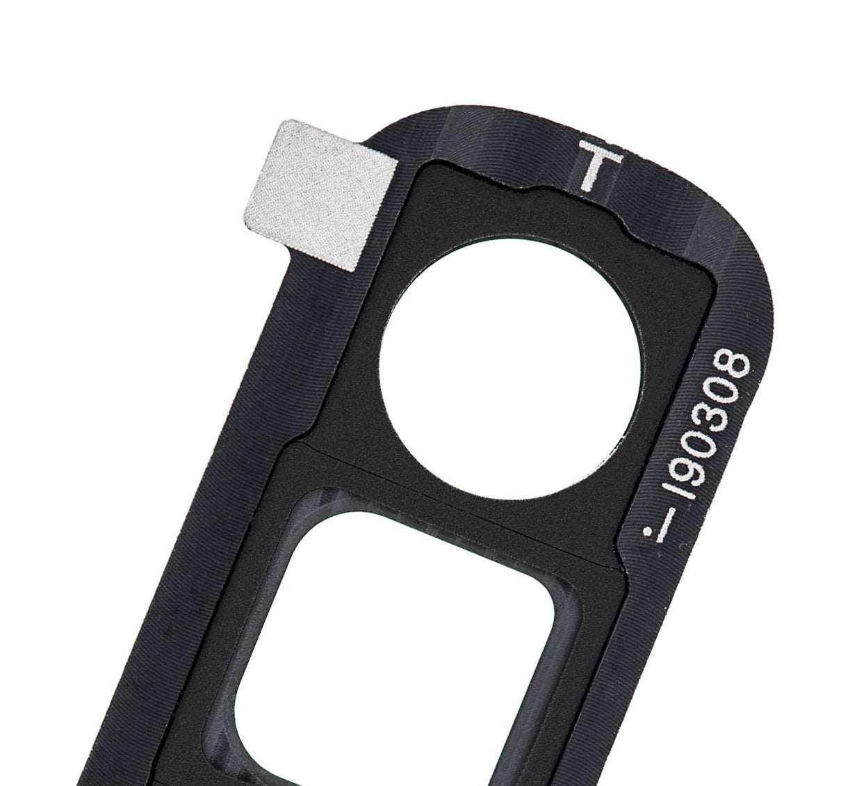 View of Back Camera Lens With Cover Bezel Ring For Samsung Galaxy Fold 4G / 5G (Cosmos Black) component