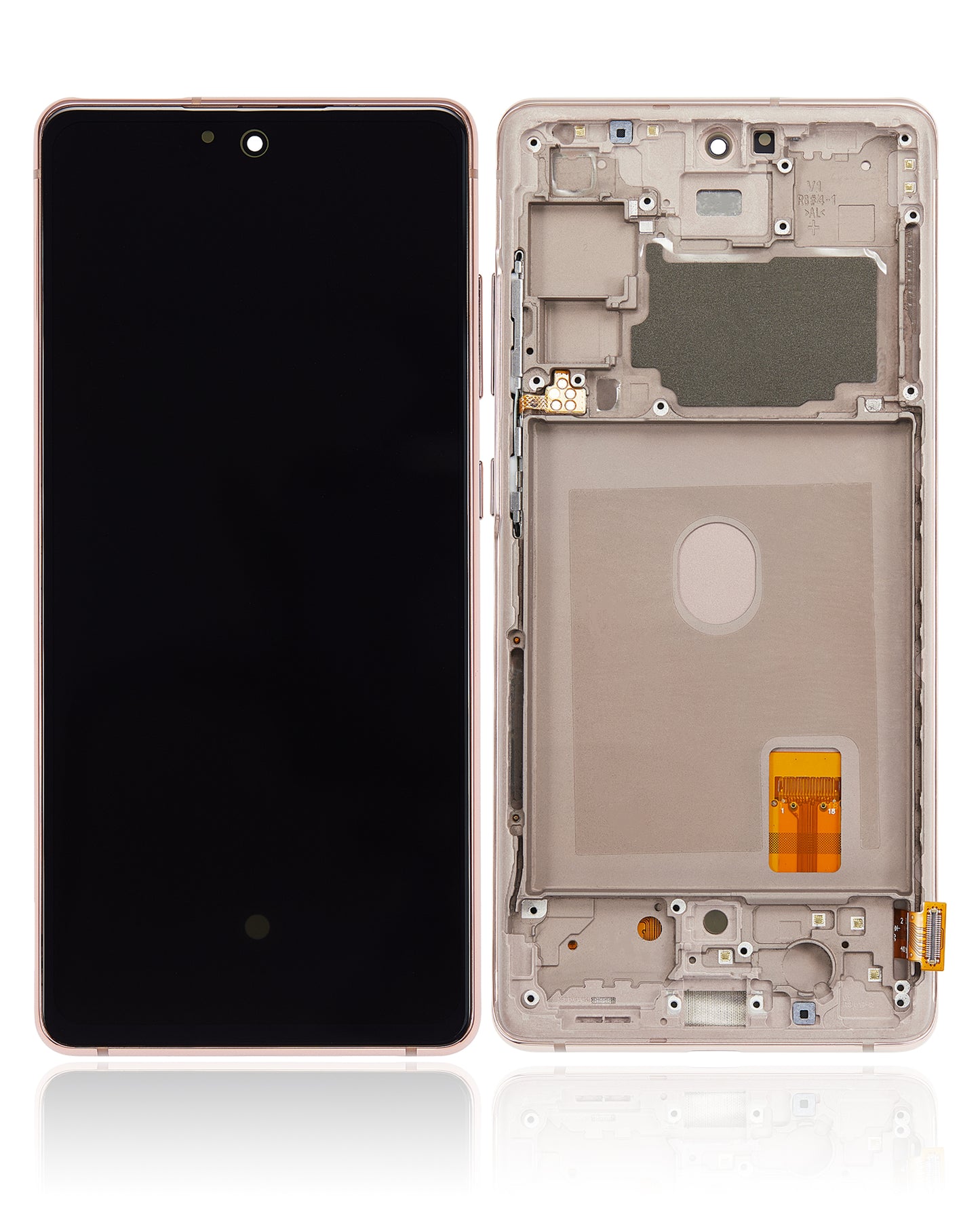 OLED Assembly With Frame For Samsung Galaxy S20 FE 4G / 5G (Aftermarket Plus) (Cloud Orange)