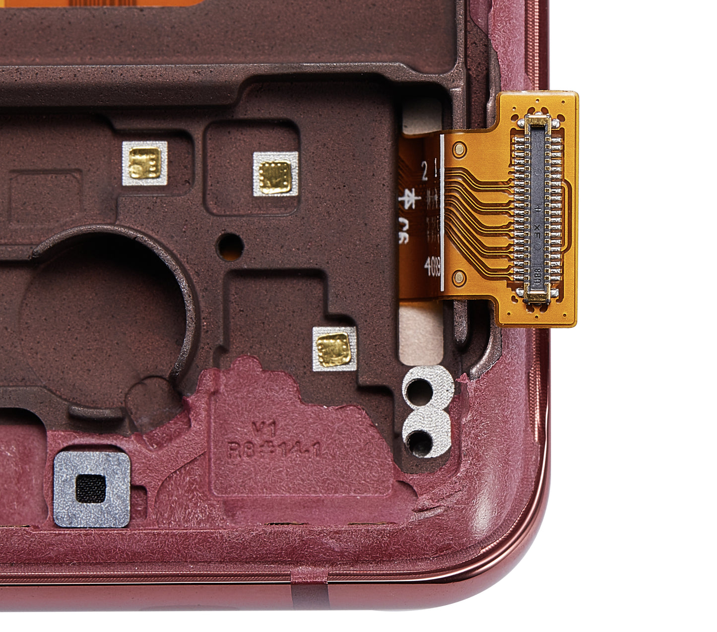 OLED Assembly With Frame For Samsung Galaxy S20 FE 4G / 5G (Aftermarket Plus) (Cloud Red)