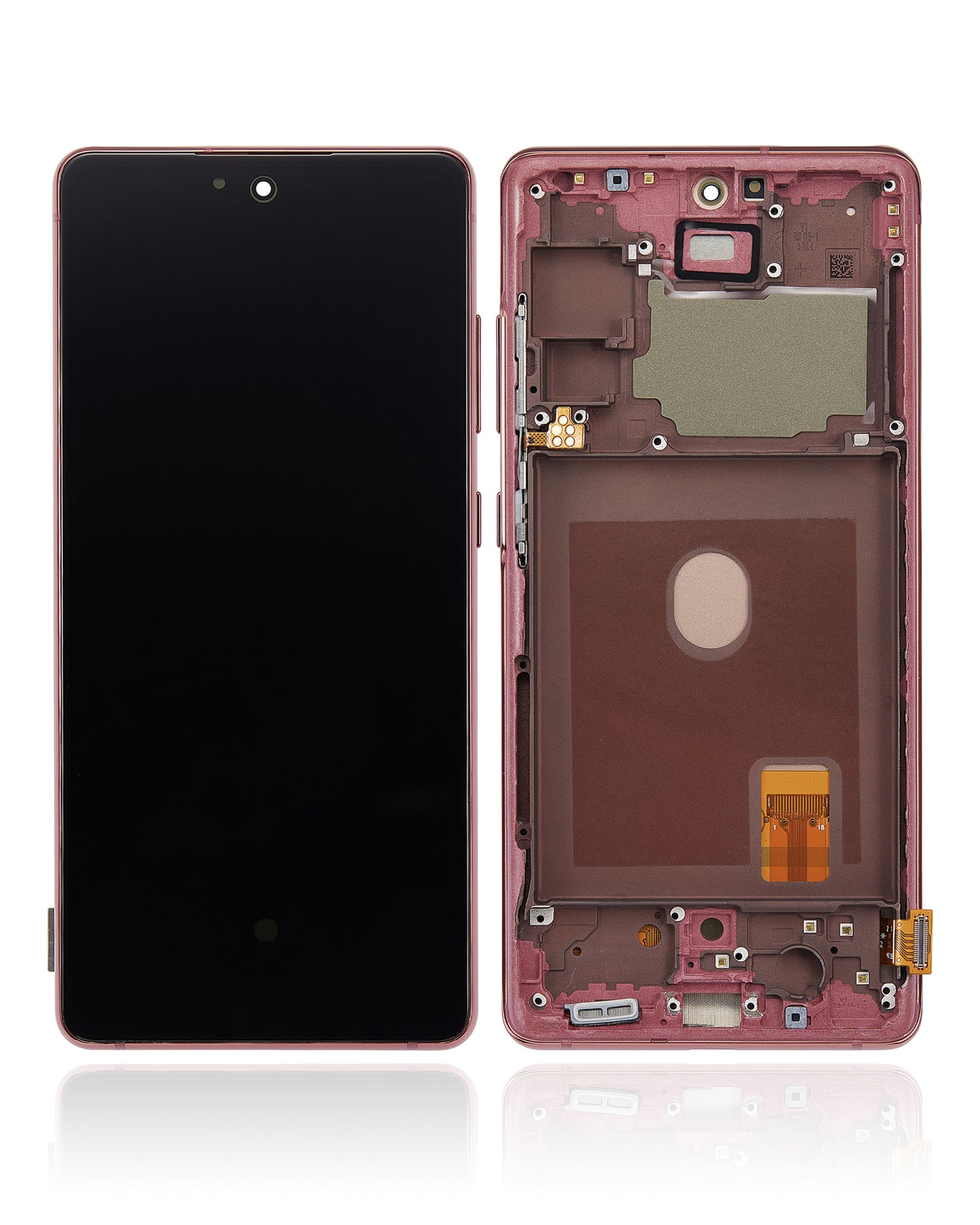 OLED Assembly With Frame For Samsung Galaxy S20 FE 4G / 5G (Aftermarket Plus) (Cloud Red)
