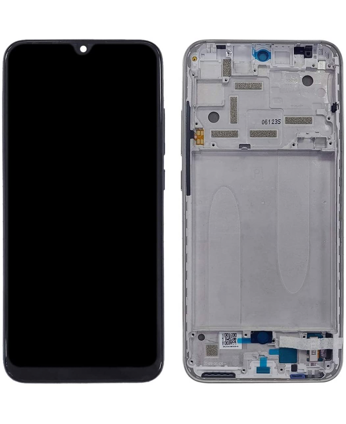 OLED Assembly With Frame For Xiaomi Mi A3 (Refurbished) (Silver) - compatible device spare part image SKU 107082076704 - image 3