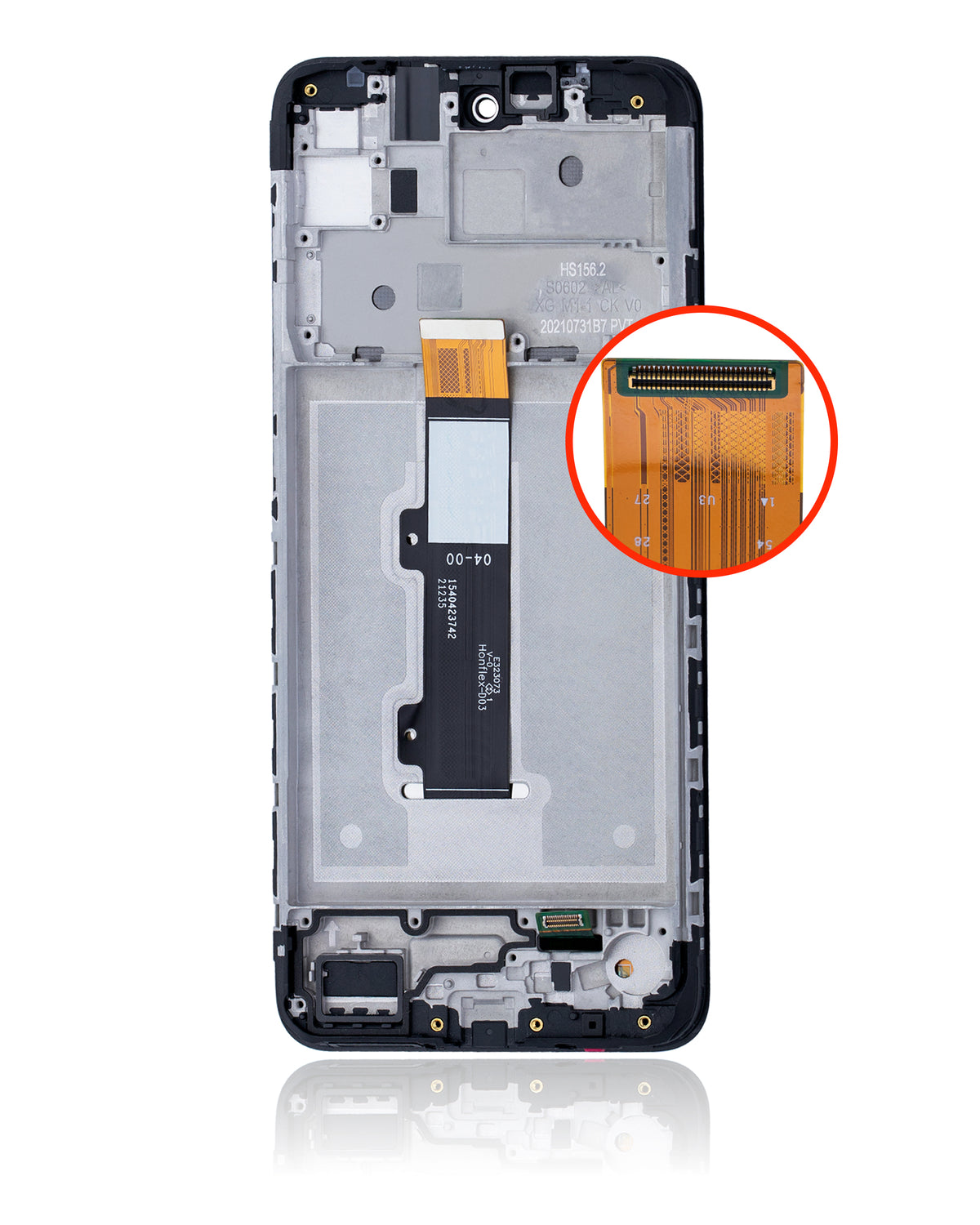 LCD Assembly With Frame for Moto E40 (XT2159 / 2021) - Motorola screen replacement part, SKU 107082077602, repair component view 8