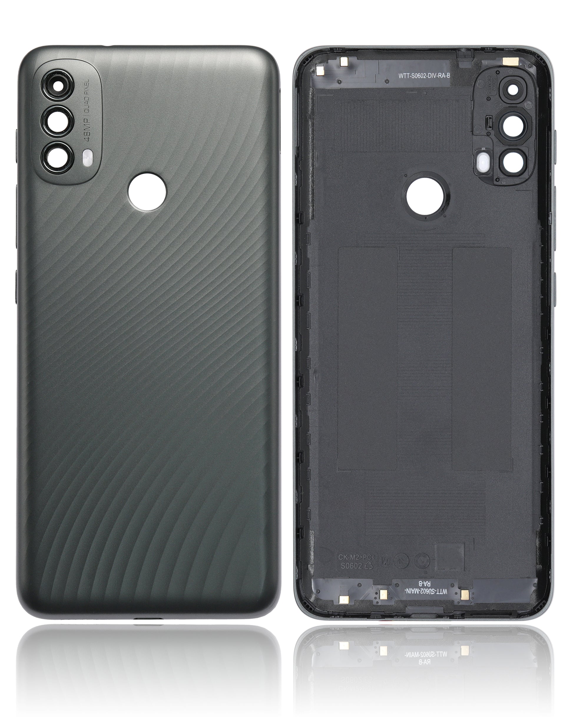 Back cover Glass For Motorola Moto E40 (XT2159 / 2021) (Carbon Gray) - image 6