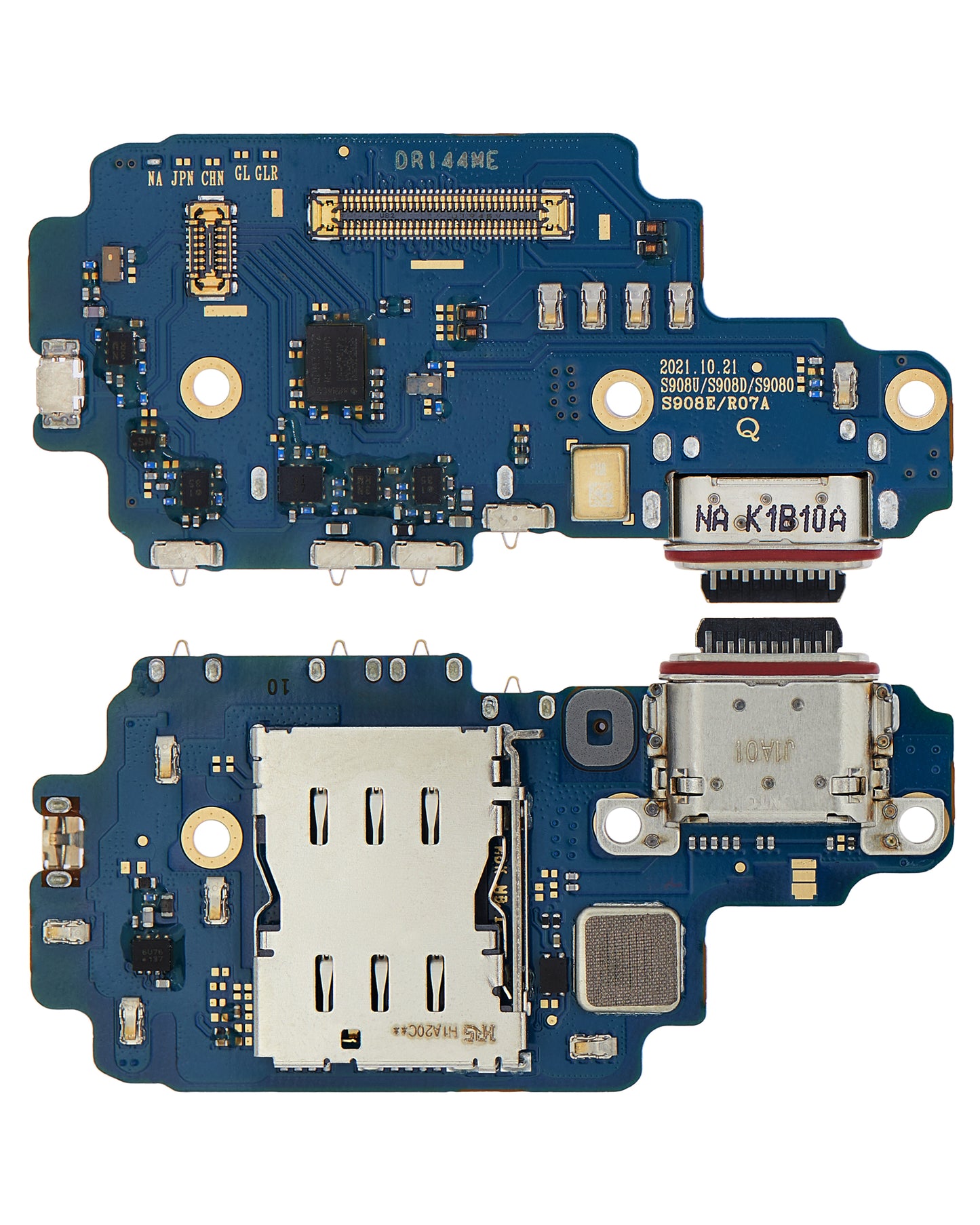 Charging Port Board With Sim Card Reader For Samsung Galaxy S22 Ultra 5G (US Version) (Premium)