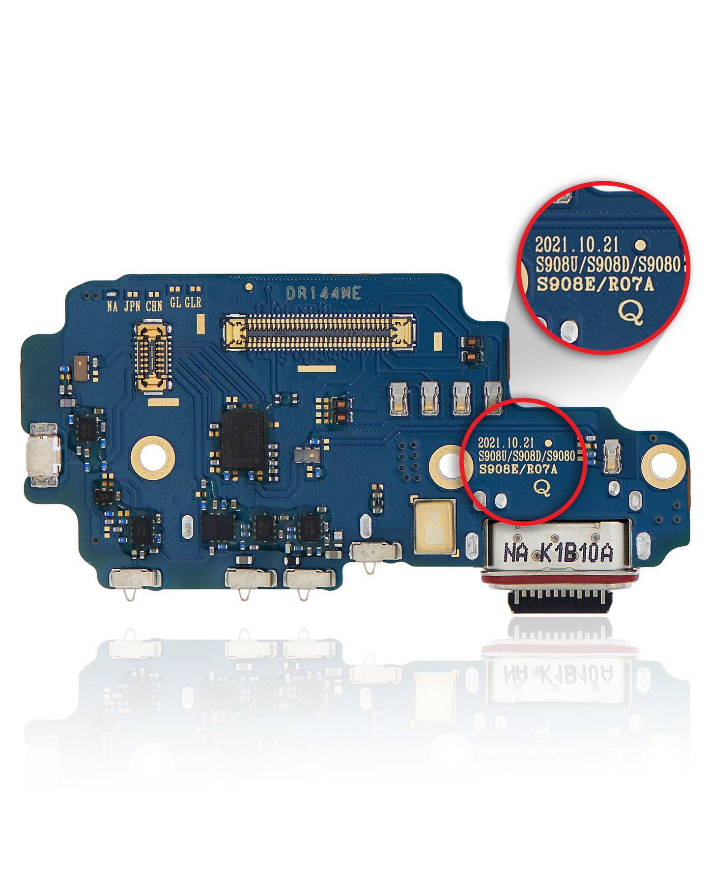 Charging Port Board With Sim Card Reader For Samsung Galaxy S22 Ultra 5G (US Version) (Premium)