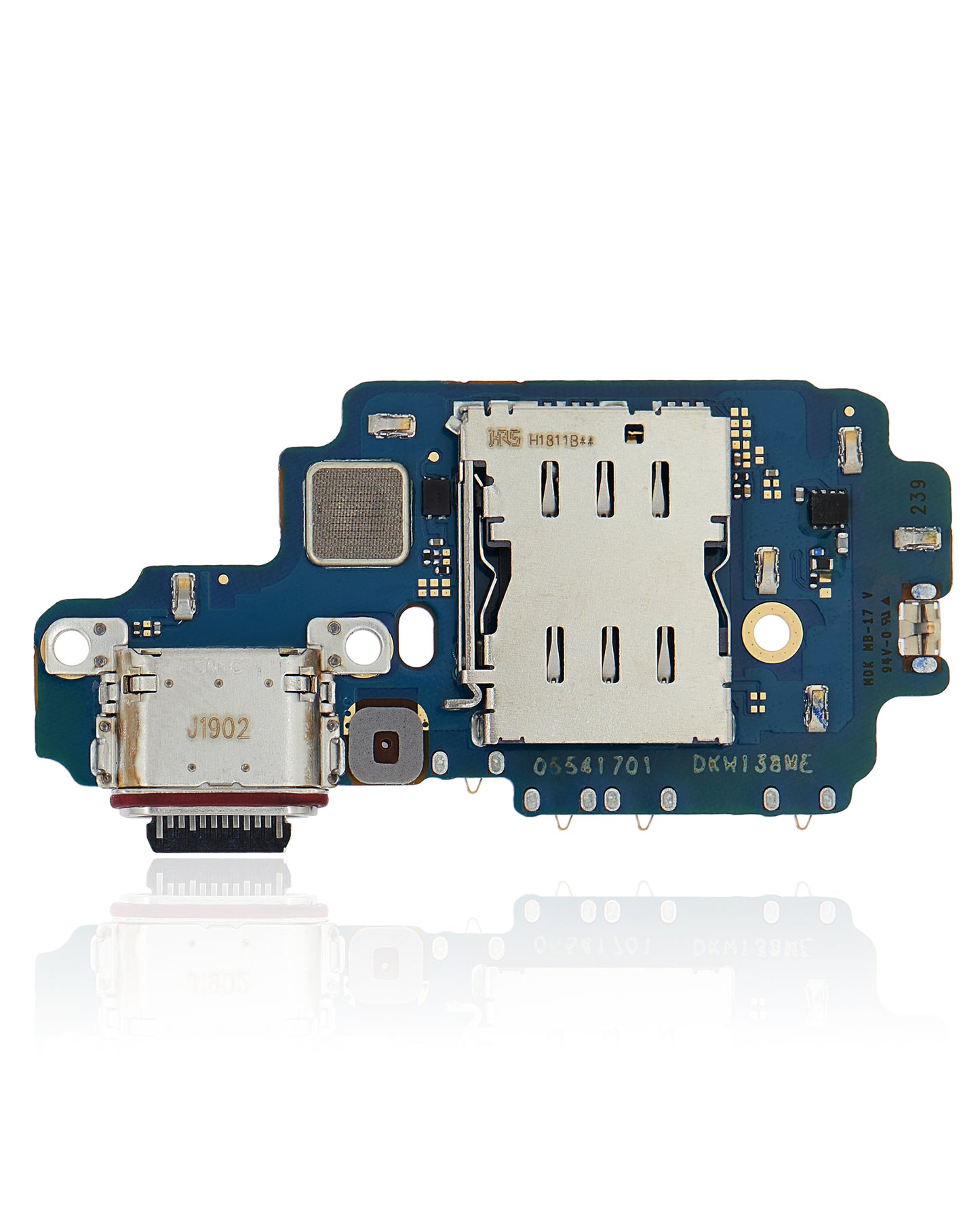 Charging Port Board With Sim Card Reader For Samsung Galaxy S22 Ultra 5G (S908B/N) (International Version) (Premium)
