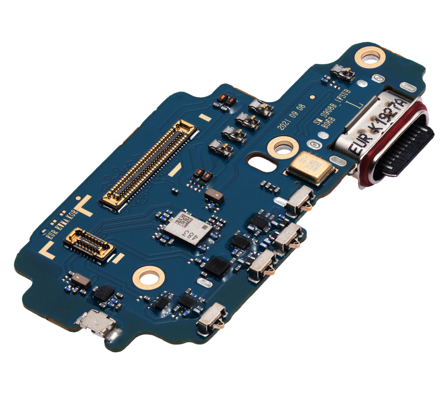 Charging Port Board With Sim Card Reader For Samsung Galaxy S22 Ultra 5G (S908B/N) (International Version) (Premium)