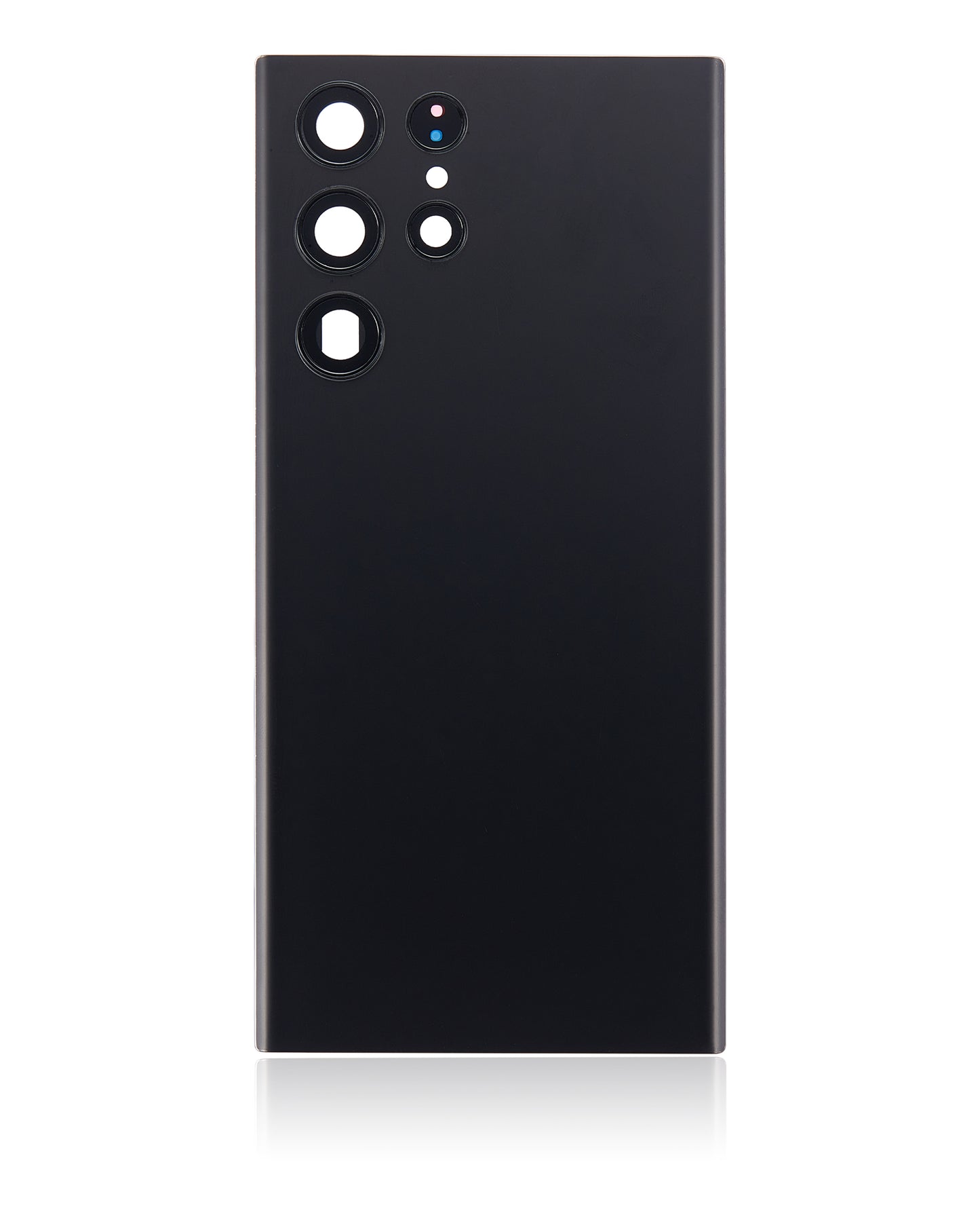 Back Cover Glass With Camera Lens For Samsung Galaxy S22 Ultra 5G (No Logo) (Aftermarket Plus) (Phantom Black)