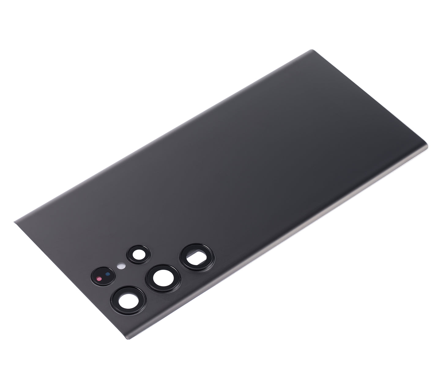 Back Cover Glass With Camera Lens For Samsung Galaxy S22 Ultra 5G (No Logo) (Aftermarket Plus) (Phantom Black)