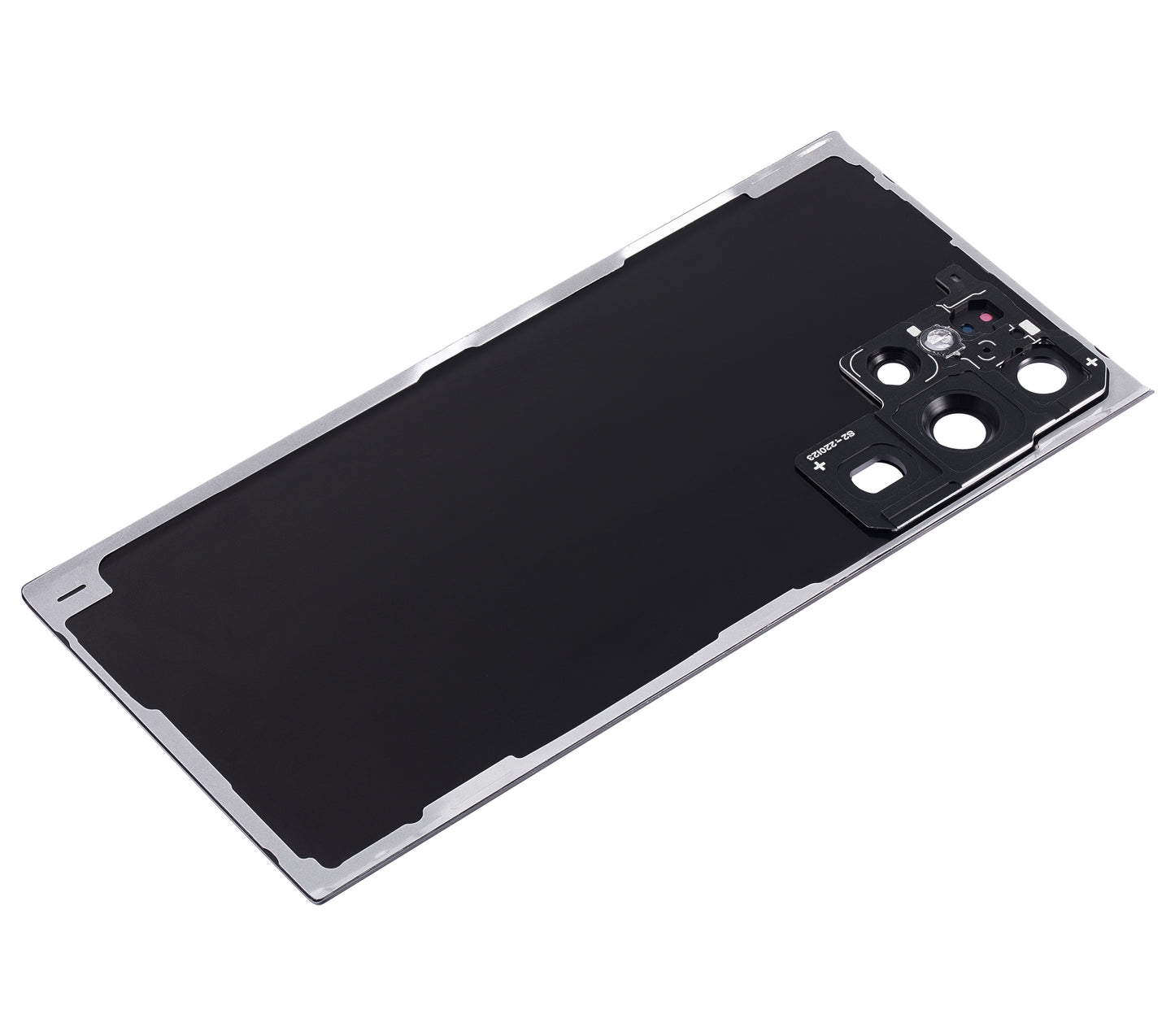 Back Cover Glass With Camera Lens For Samsung Galaxy S22 Ultra 5G (No Logo) (Aftermarket Plus) (Phantom Black)