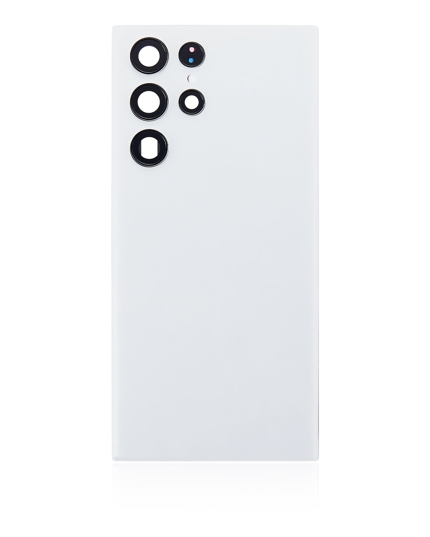 Back Cover Glass With Camera Lens For Samsung Galaxy S22 Ultra 5G (No Logo) (Aftermarket Plus) (White)