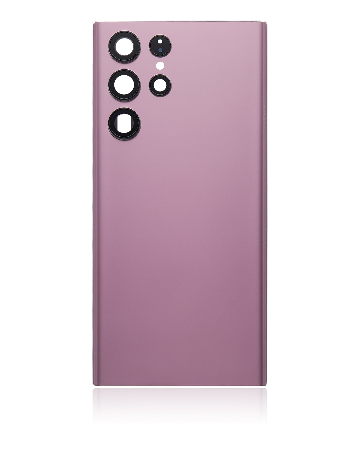Back Cover Glass With Camera Lens For Samsung Galaxy S22 Ultra 5G (No Logo) (Aftermarket Plus) (Burgundy)