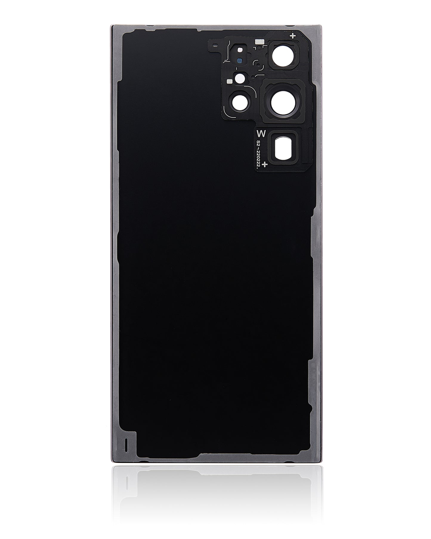 Back Cover Glass With Camera Lens For Samsung Galaxy S22 Ultra 5G (No Logo) (Aftermarket Plus) (Burgundy)
