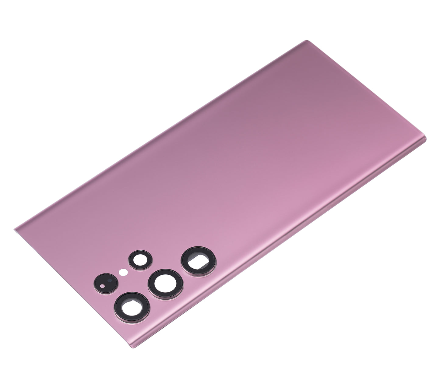 Back Cover Glass With Camera Lens For Samsung Galaxy S22 Ultra 5G (No Logo) (Aftermarket Plus) (Burgundy)