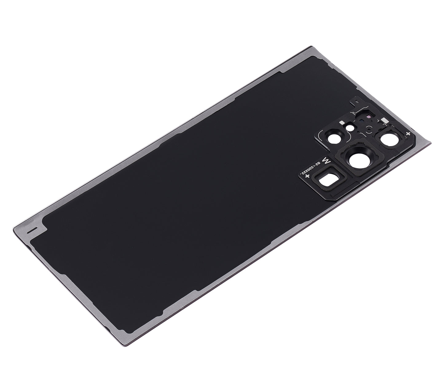 Back Cover Glass With Camera Lens For Samsung Galaxy S22 Ultra 5G (No Logo) (Aftermarket Plus) (Burgundy)