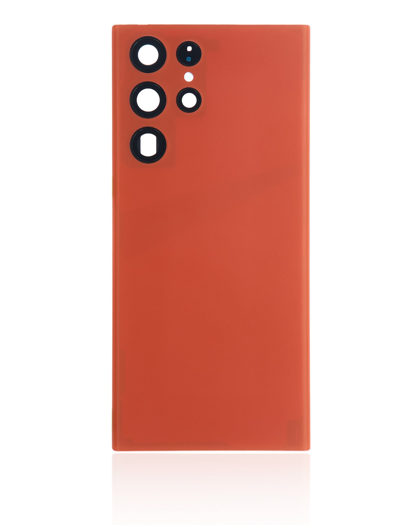 Back Cover Glass With Camera Lens For Samsung Galaxy S22 Ultra 5G (No Logo) (Aftermarket Plus) (Red)