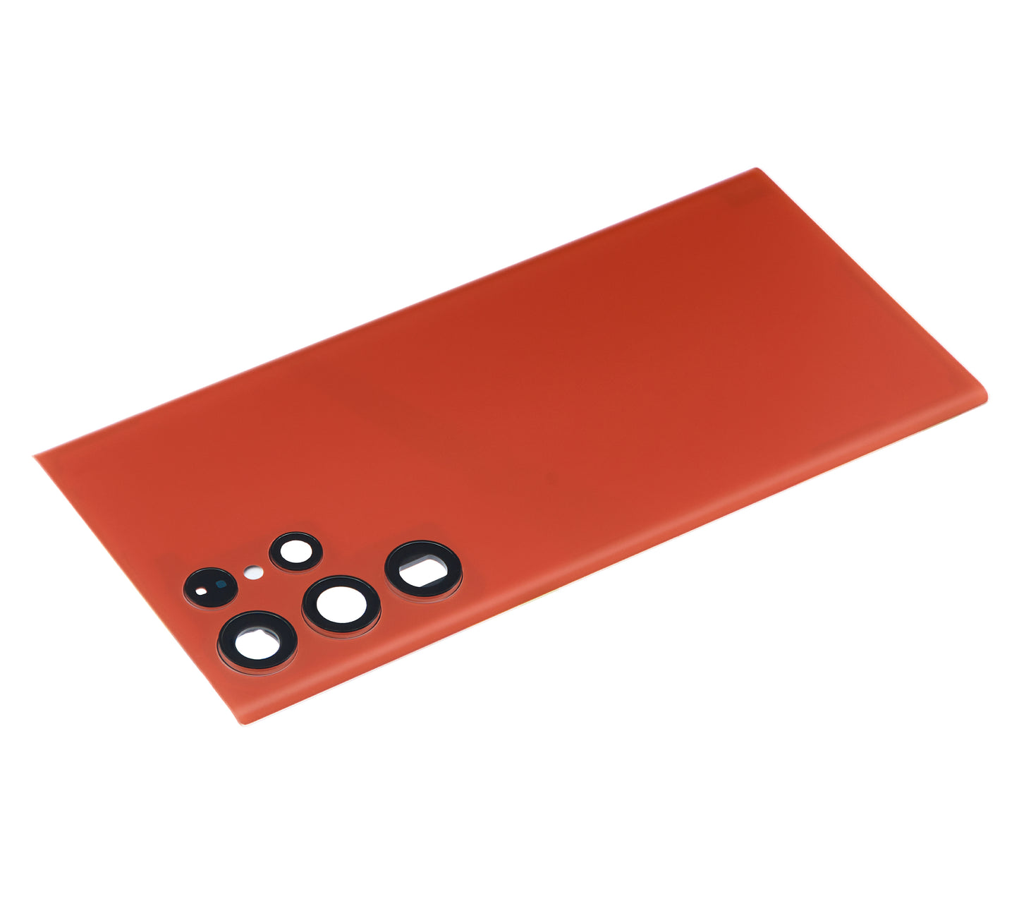 Back Cover Glass With Camera Lens For Samsung Galaxy S22 Ultra 5G (No Logo) (Aftermarket Plus) (Red)