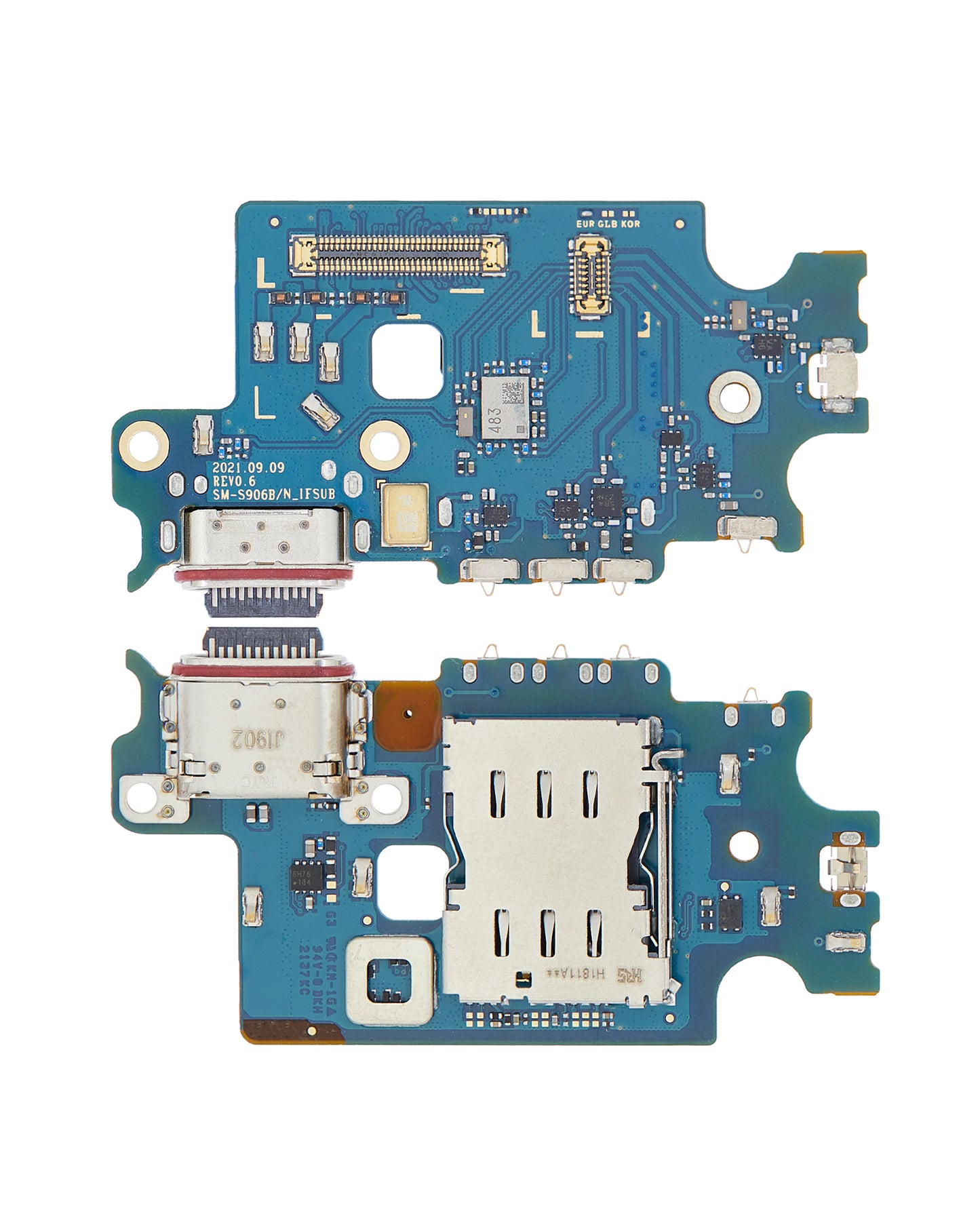 Charging Port Board With Sim Card Reader For Samsung Galaxy S22 Plus 5G (S906B/N) (International Version) (Premium)