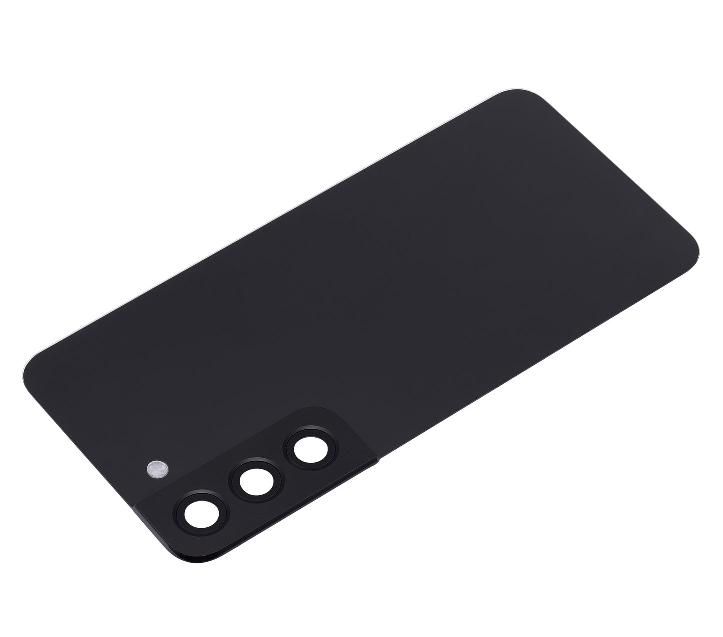 Back Cover Glass With Camera Lens For Samsung Galaxy S22 5G (No Logo) (Aftermarket Plus) (Phantom Black)